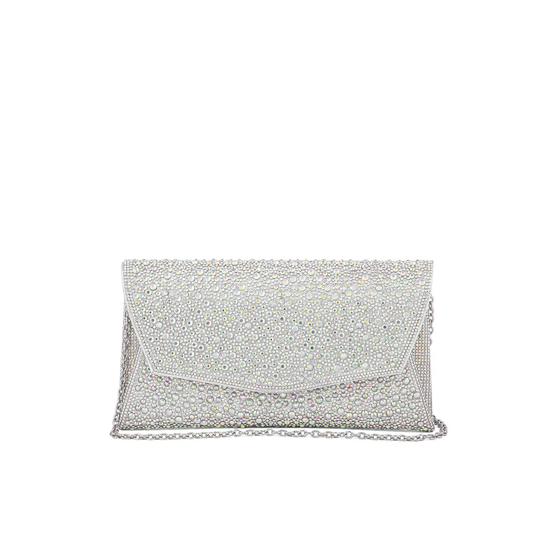 AB Silver Bridal Clutch P24322 - Image 2