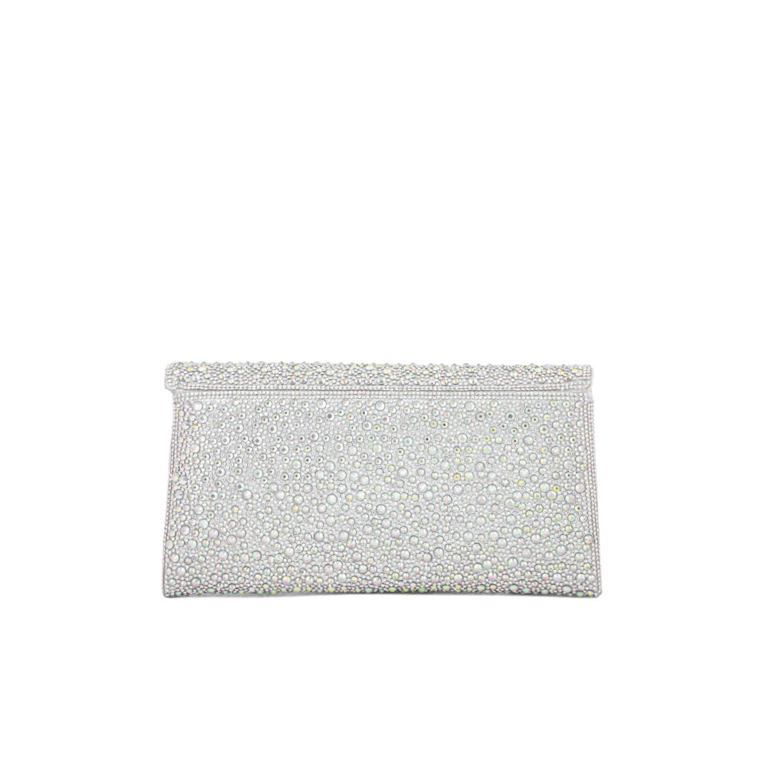AB Silver Bridal Clutch P24322 - Image 4