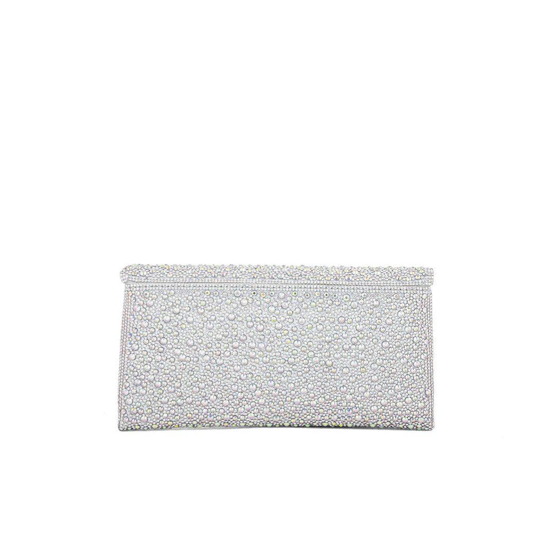 AB Silver Bridal Clutch P24323 - Image 4