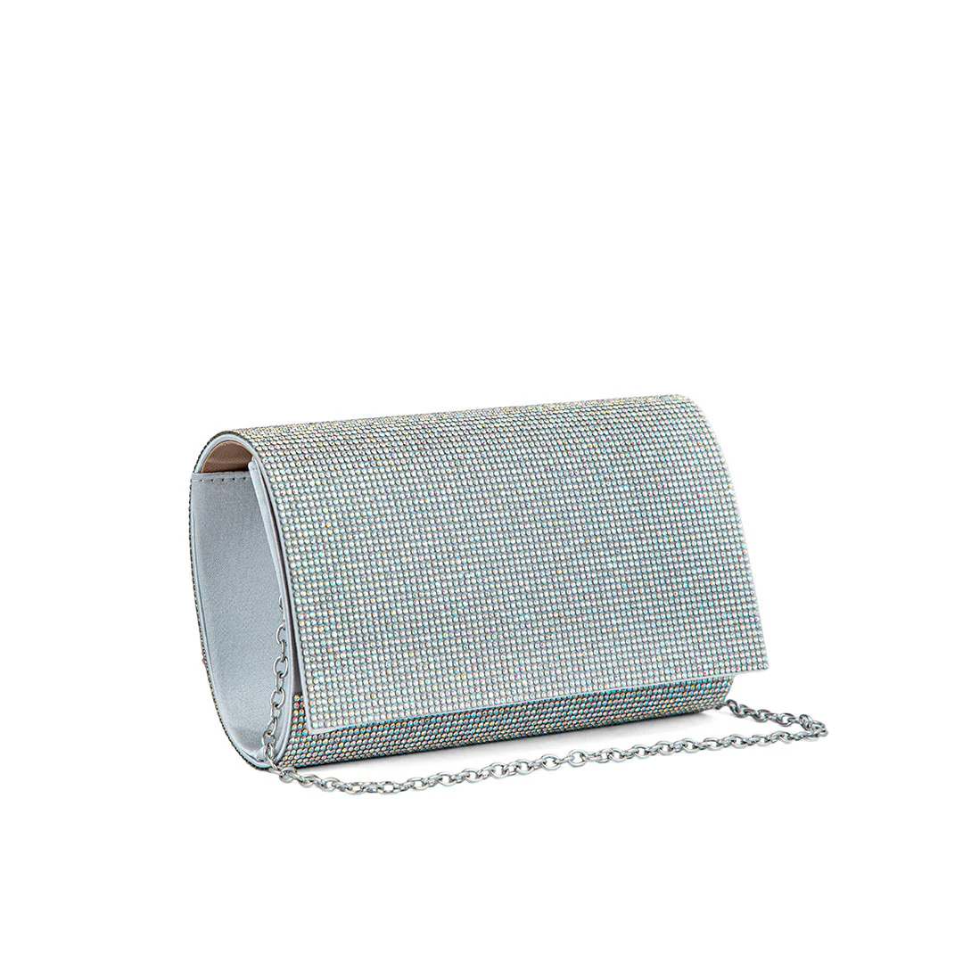 AB Silver Fancy Clutch P24327 - Image 3