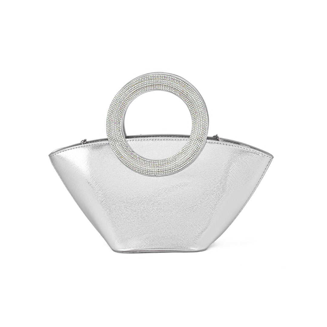 AB Silver Fancy Hand Bag P24324 - Image 4