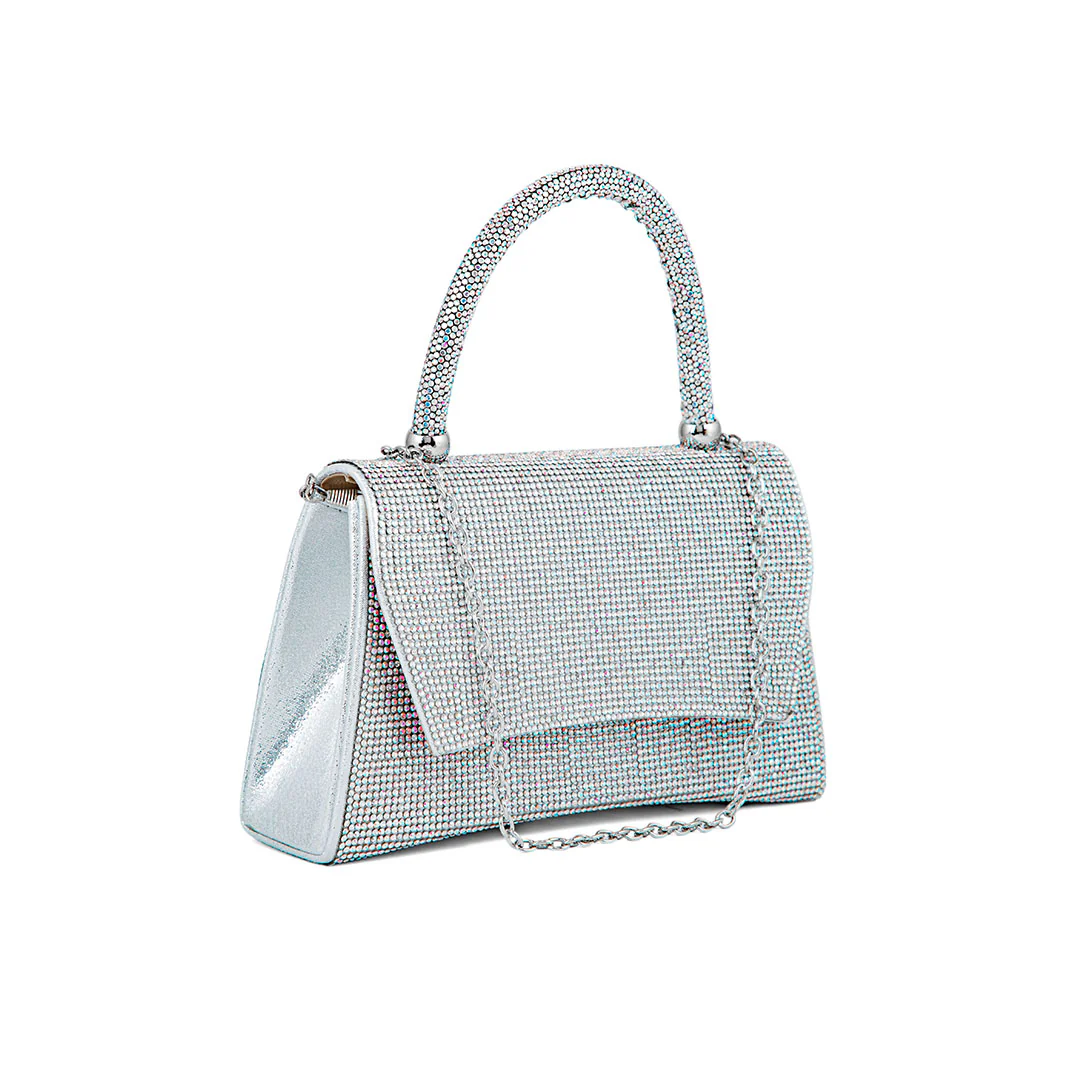 AB Silver Fancy Shoulder Bag P24326 - Image 3