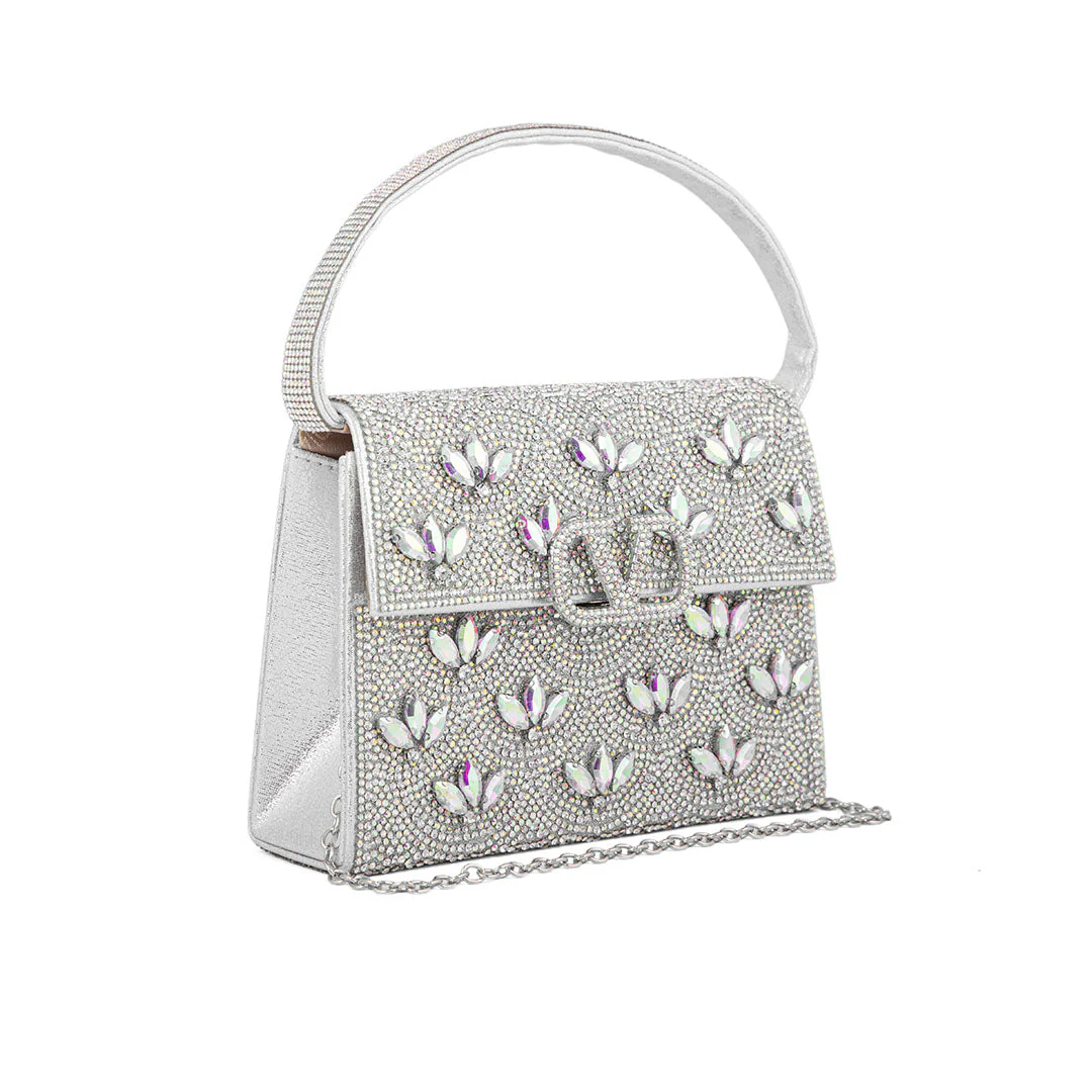 AB Silver Fancy Shoulder Bag P24333 - Image 3