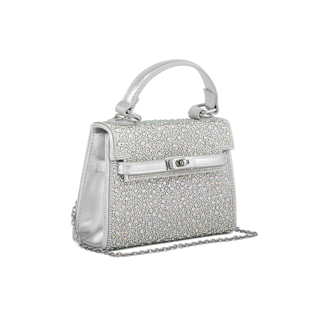 AB Silver Fancy Shoulder Bag P24336 - Image 3
