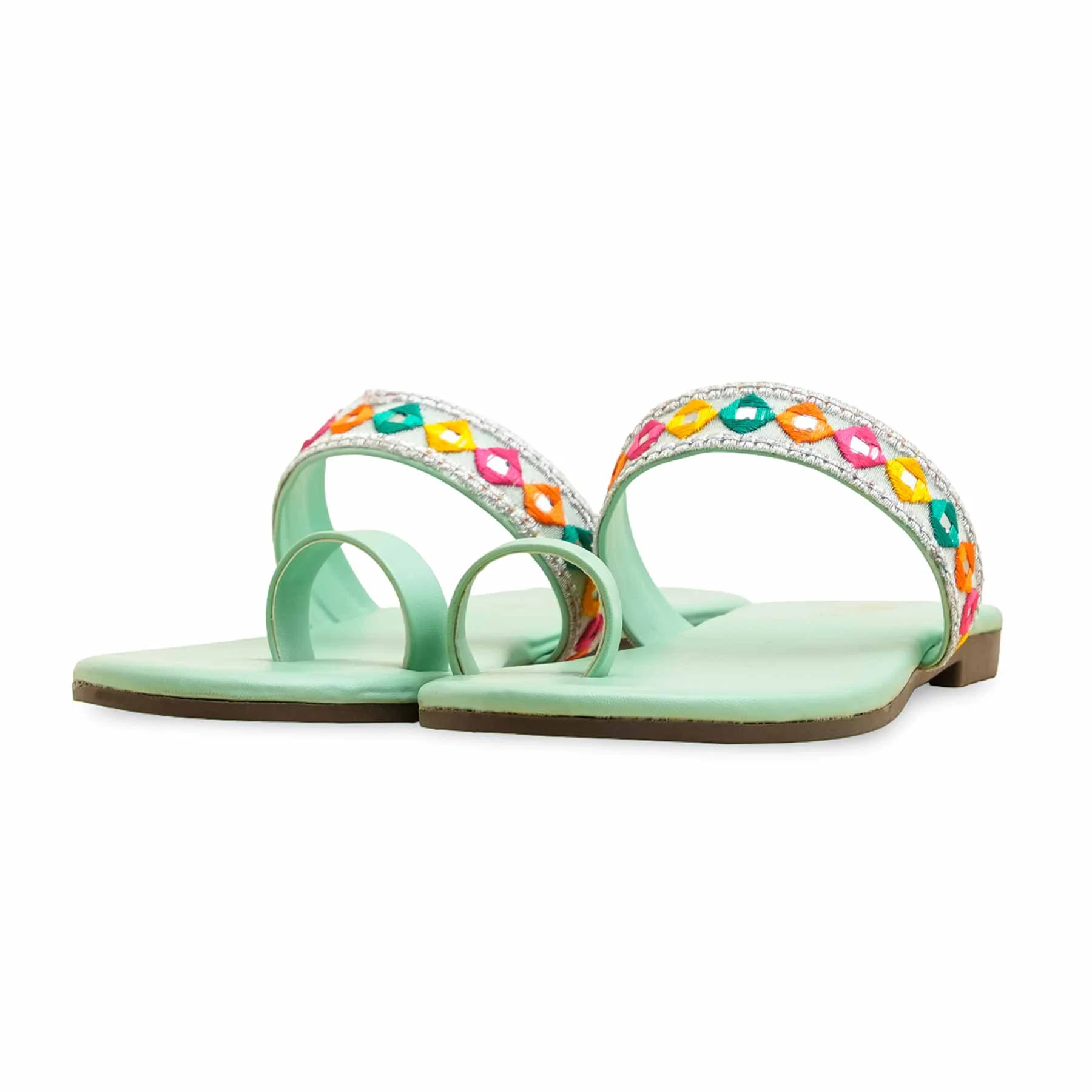 Aqua Green Casual Chappal CL2110 - Image 3