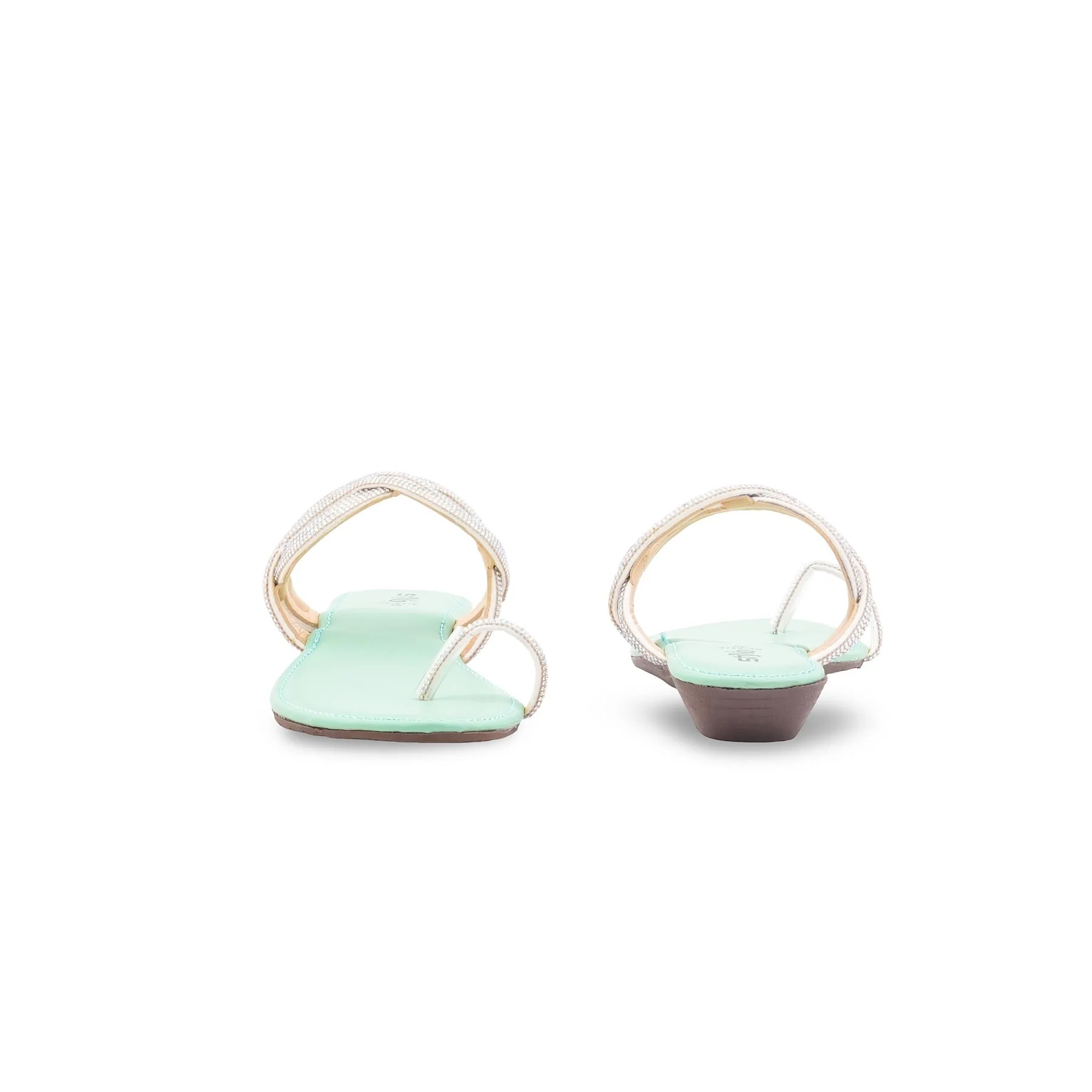 Aqua Green Casual Chappal For Ladies CL2176 - Image 4