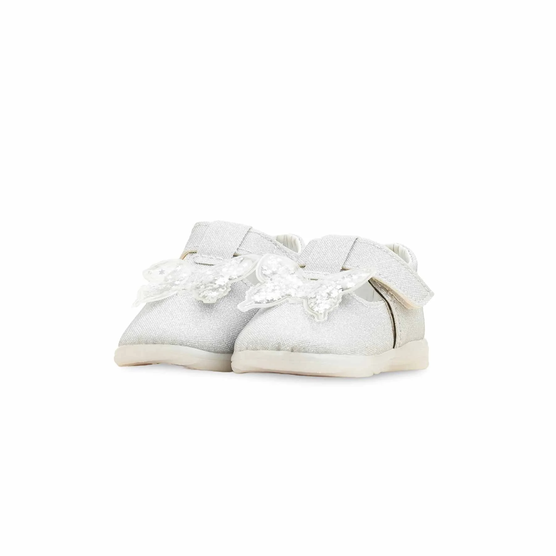 Babies Silver Casual Booties KD2588 - Image 3