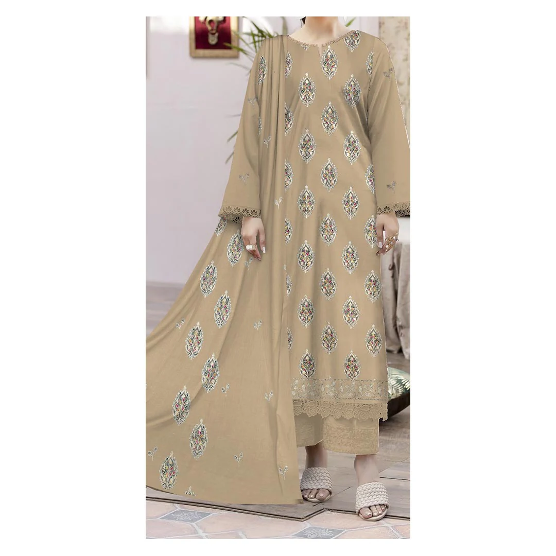 3PC- Unstitched Embroidered Lawn Suit PS4860