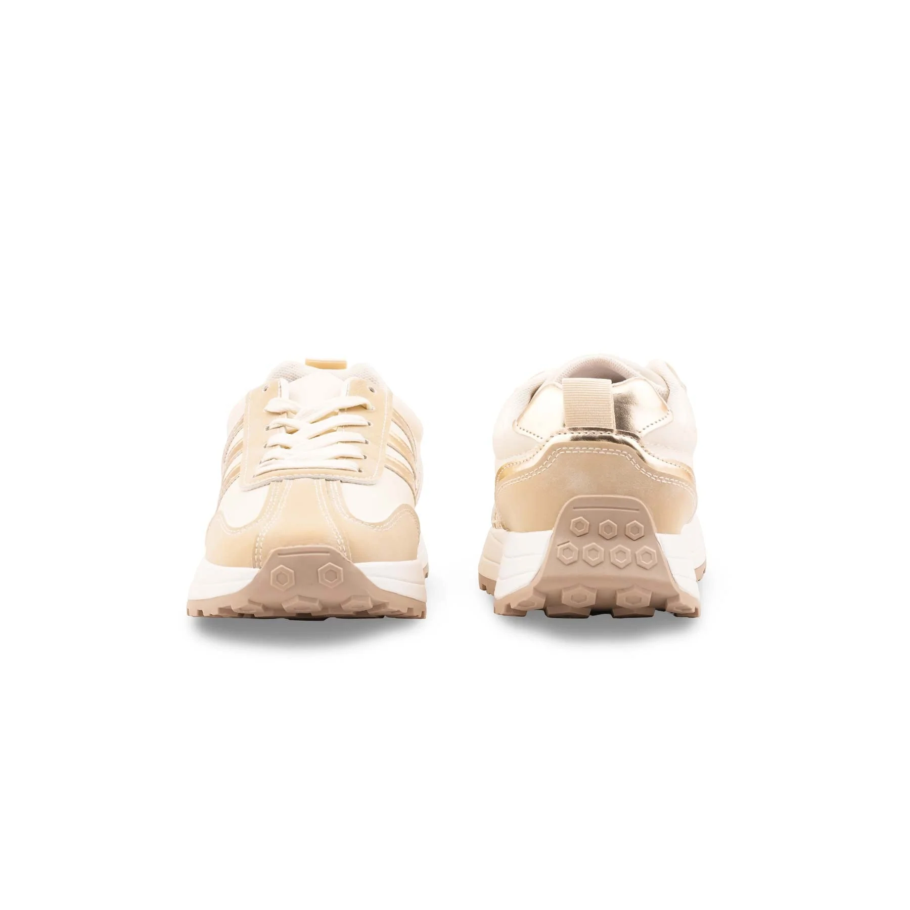 Beige Casual Sneaker For Ladies AT7436 - Image 4
