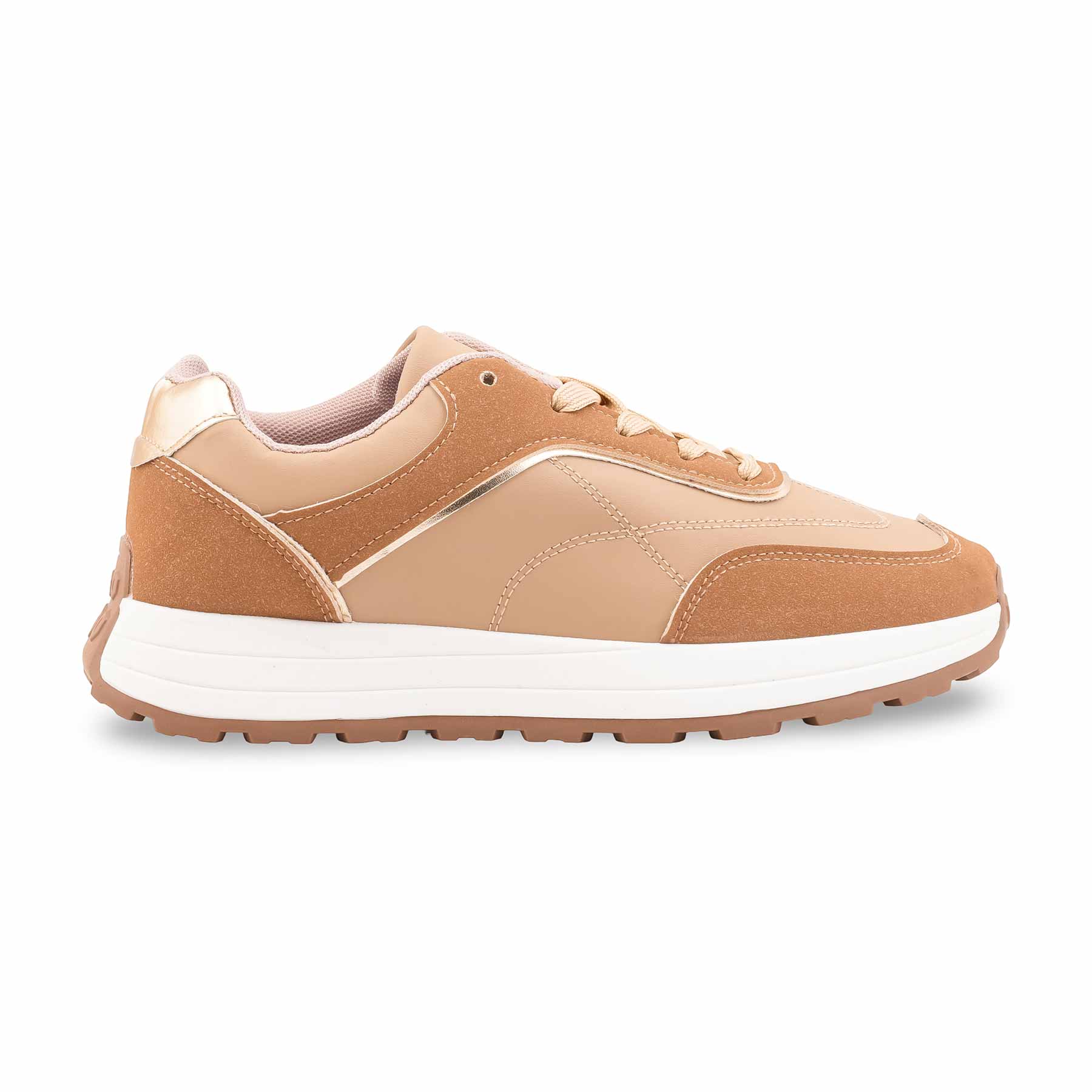 Beige Casual Sneaker For Ladies AT7487 - Image 2
