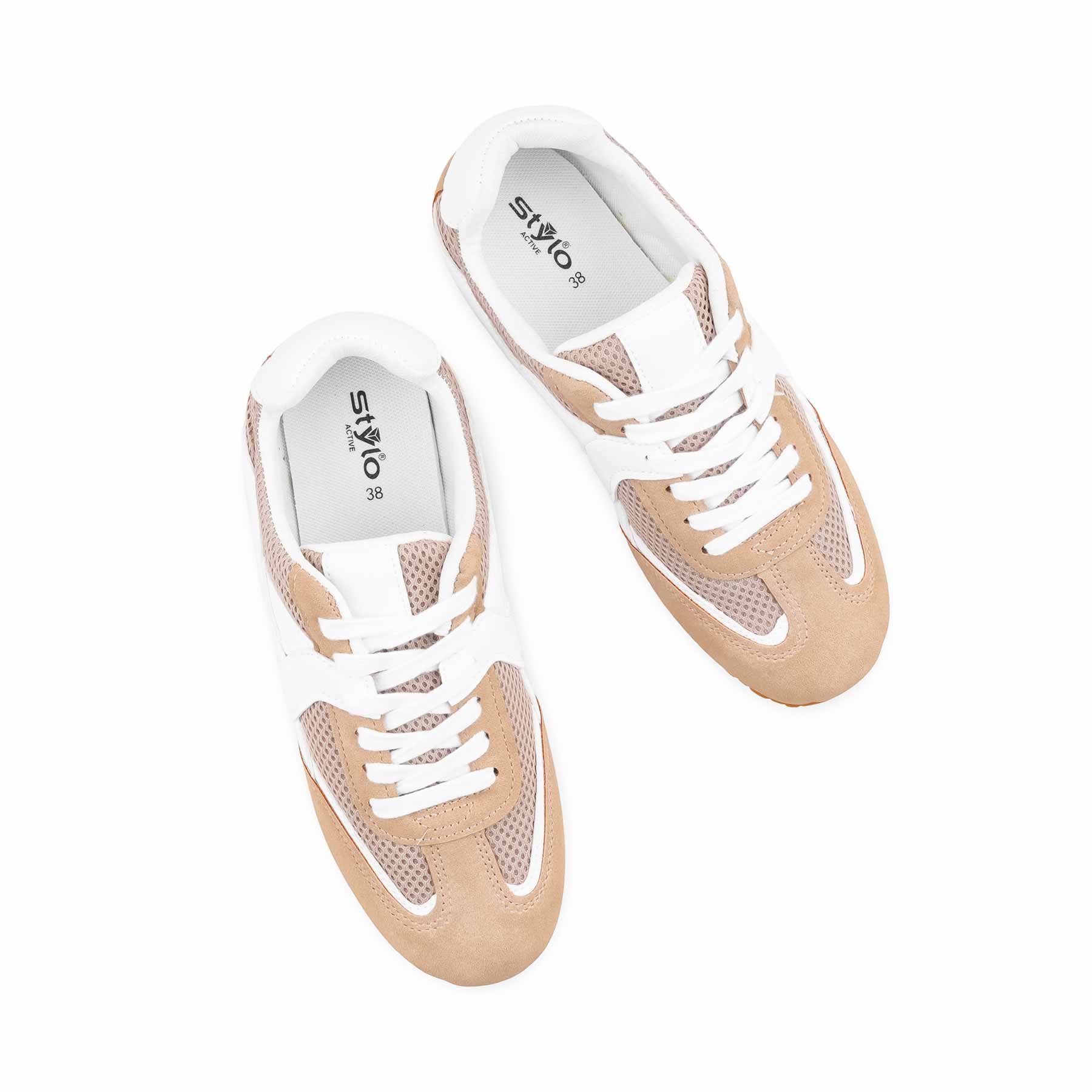 Beige Athleisure Sneaker For Ladies AT7463 - Image 5