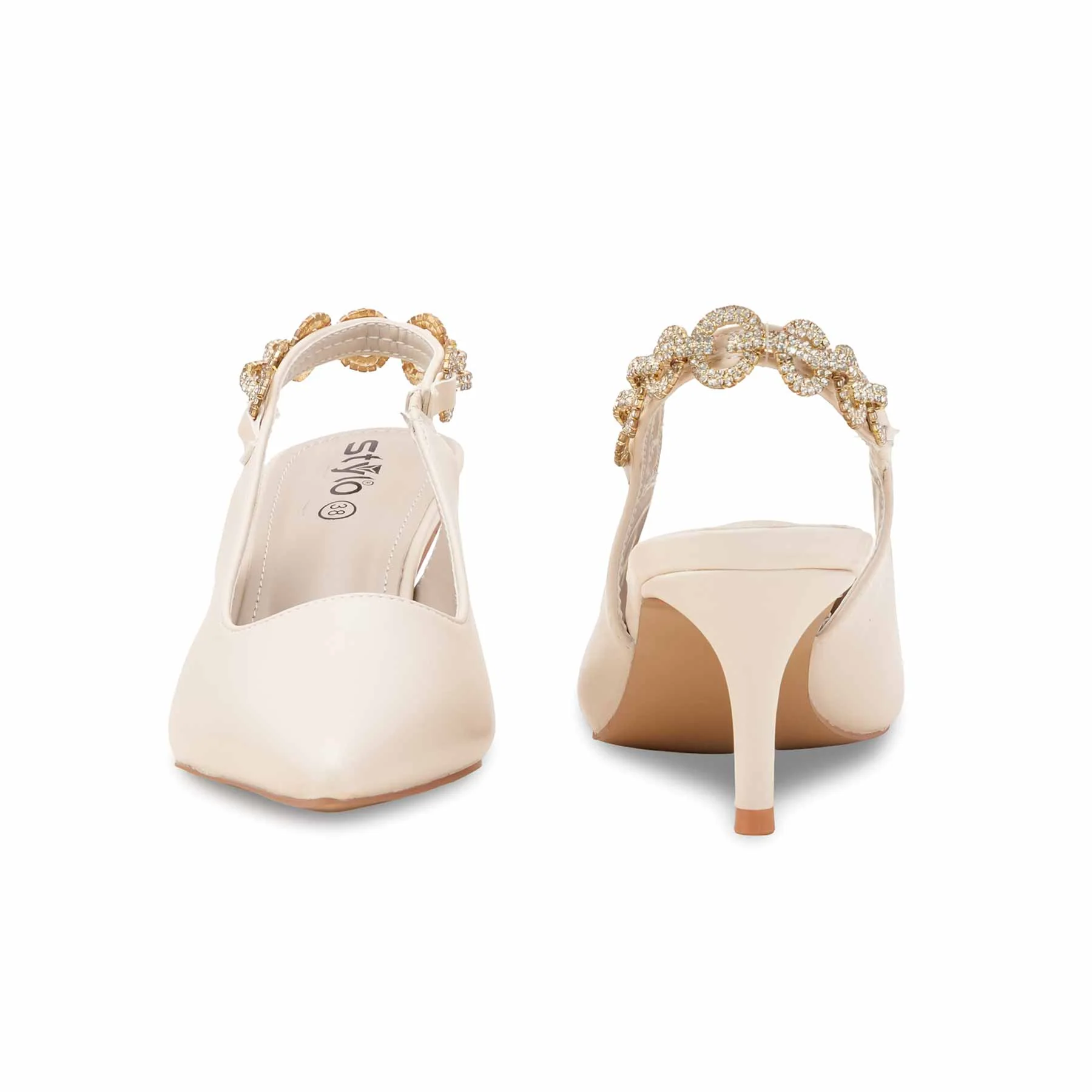 Beige Back Open For Women WN5451 - Image 4