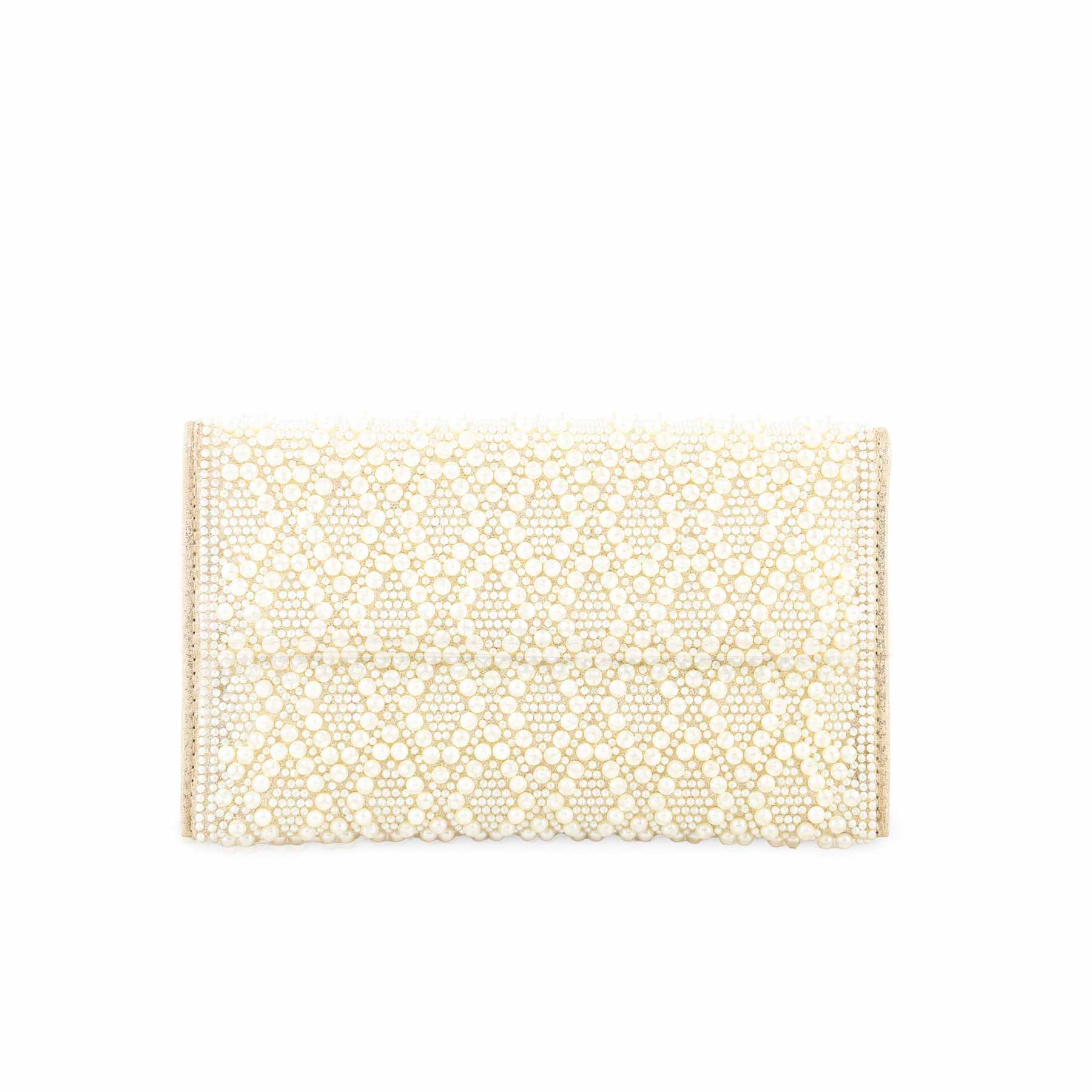 Beige Bridal Clutch P24353 - Image 3