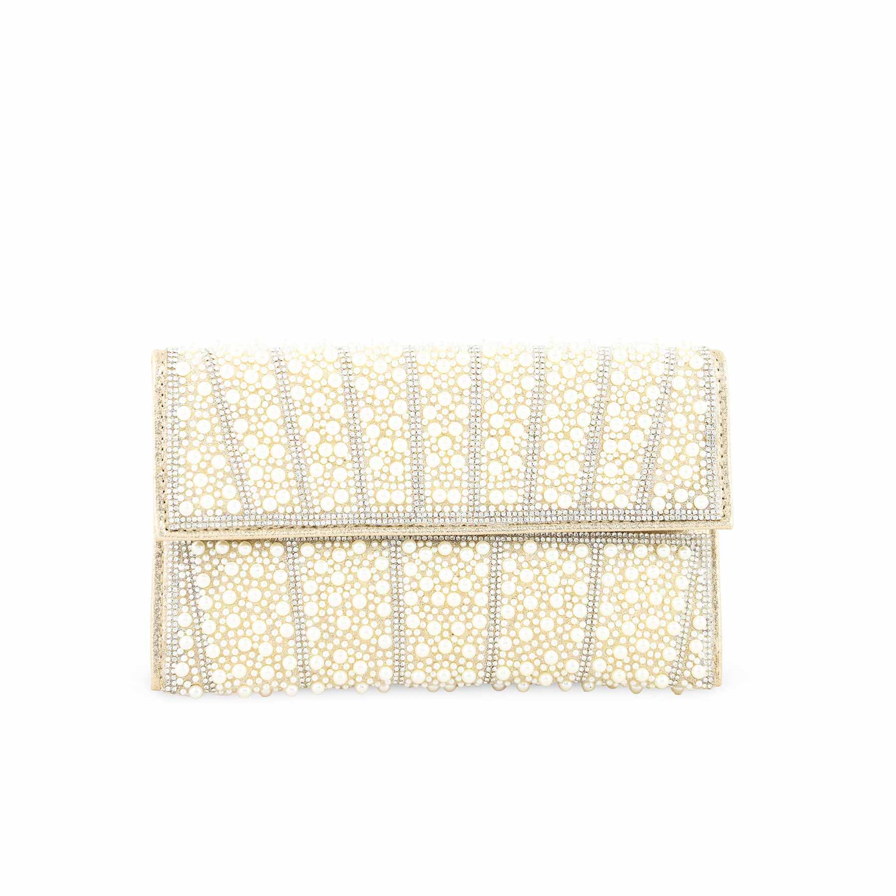 Beige Bridal Clutch P24354 - Image 2