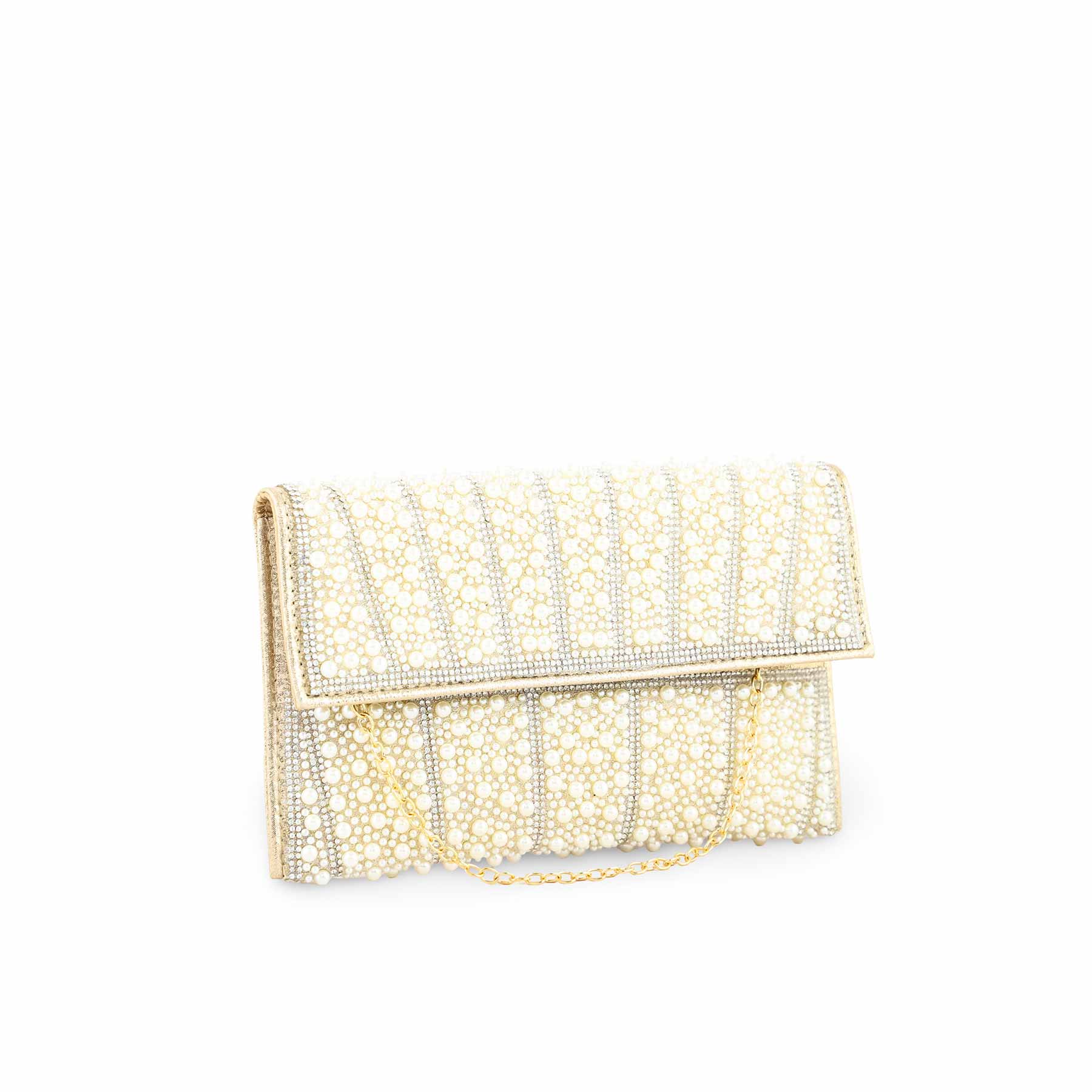 Beige Bridal Clutch P24354 - Image 3