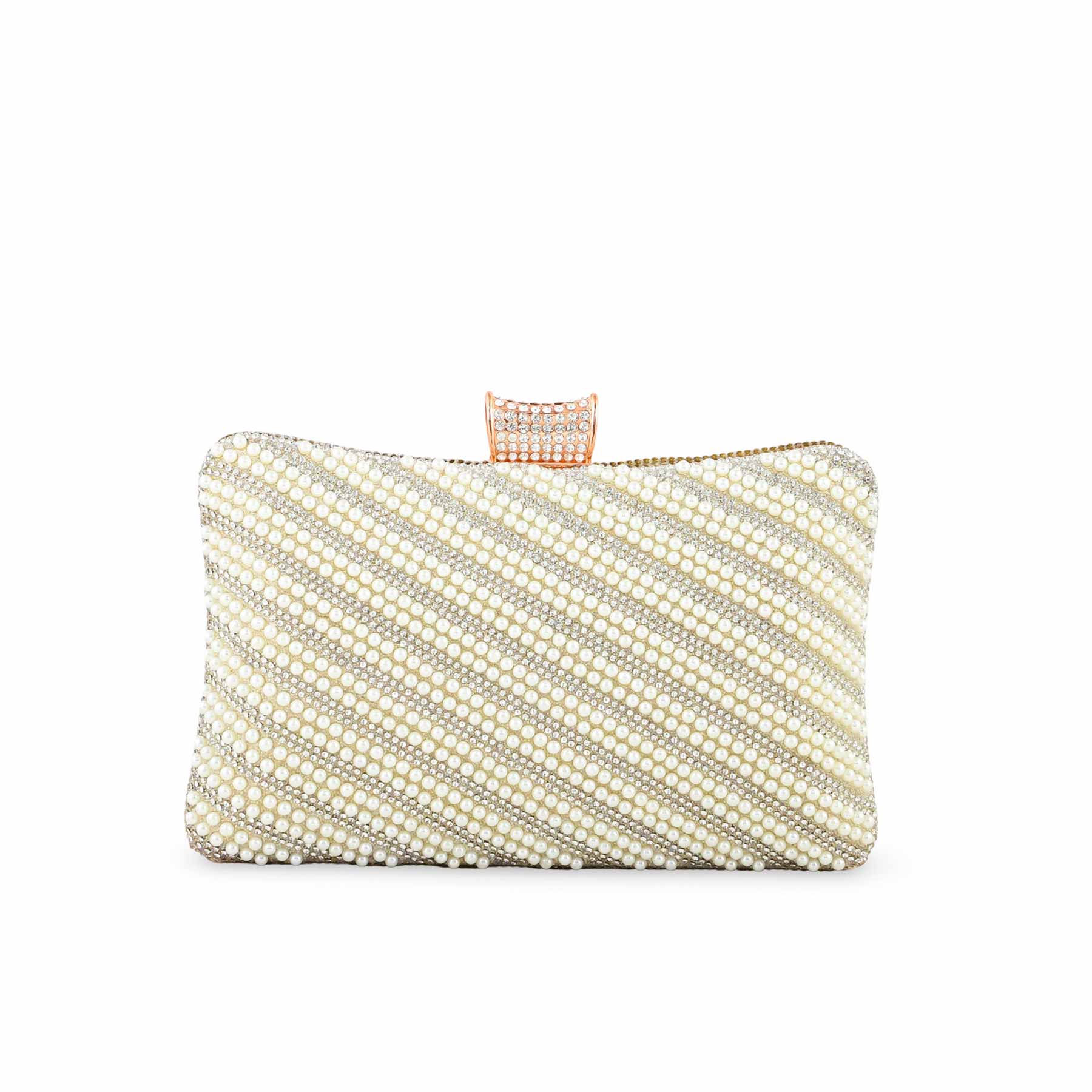 Beige Bridal Clutch P24355 - Image 2