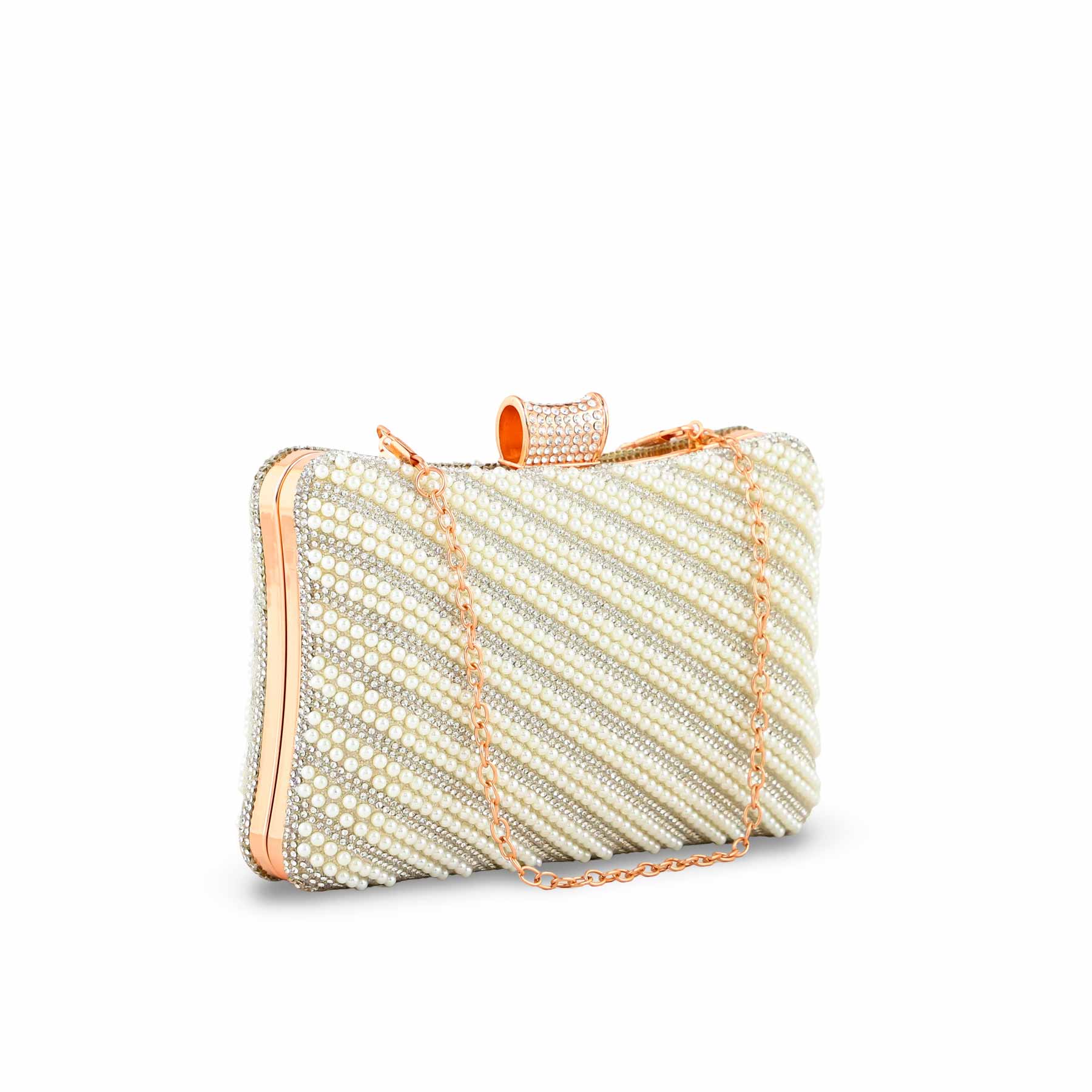 Beige Bridal Clutch P24355 - Image 3