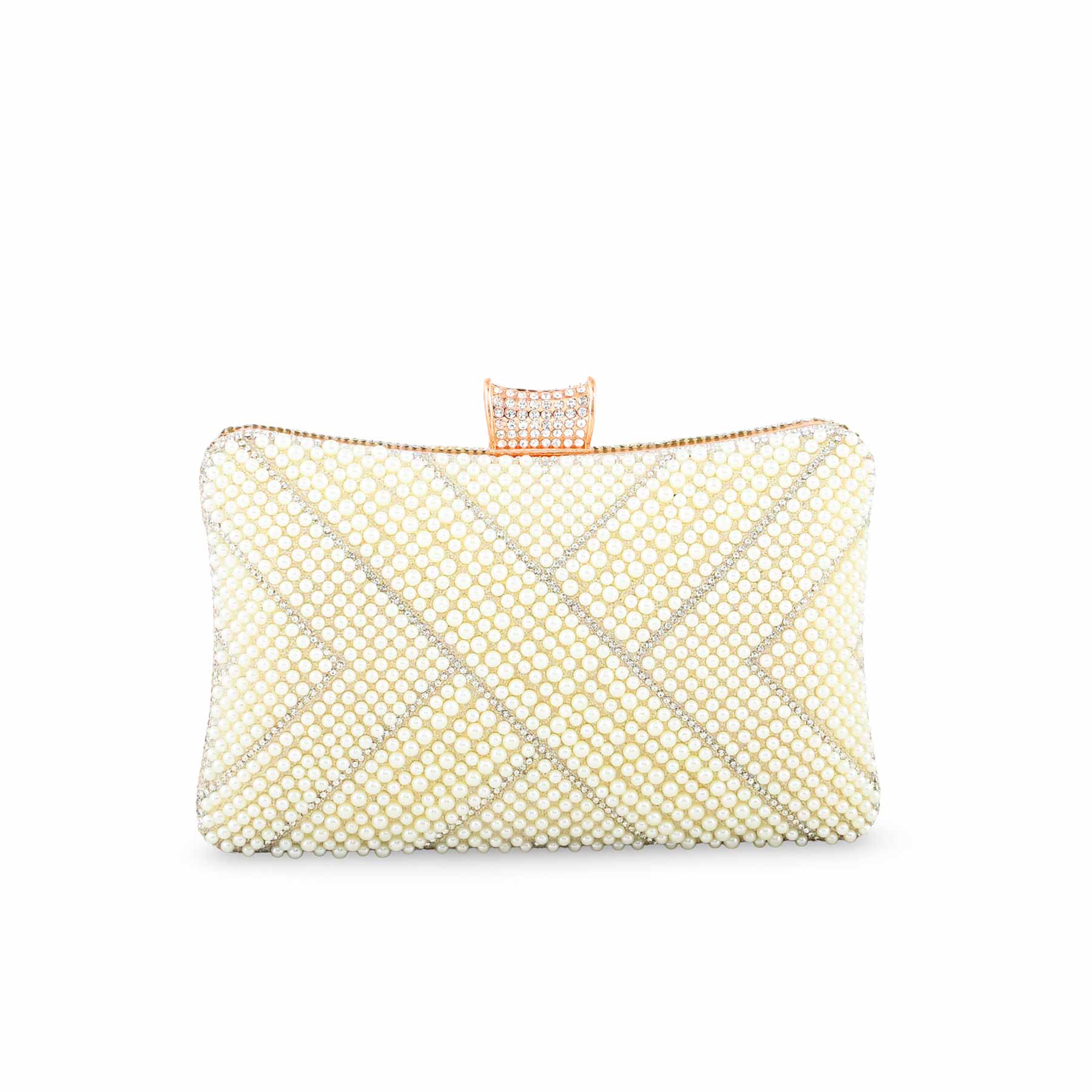 Beige Bridal Clutch P24357 - Image 2