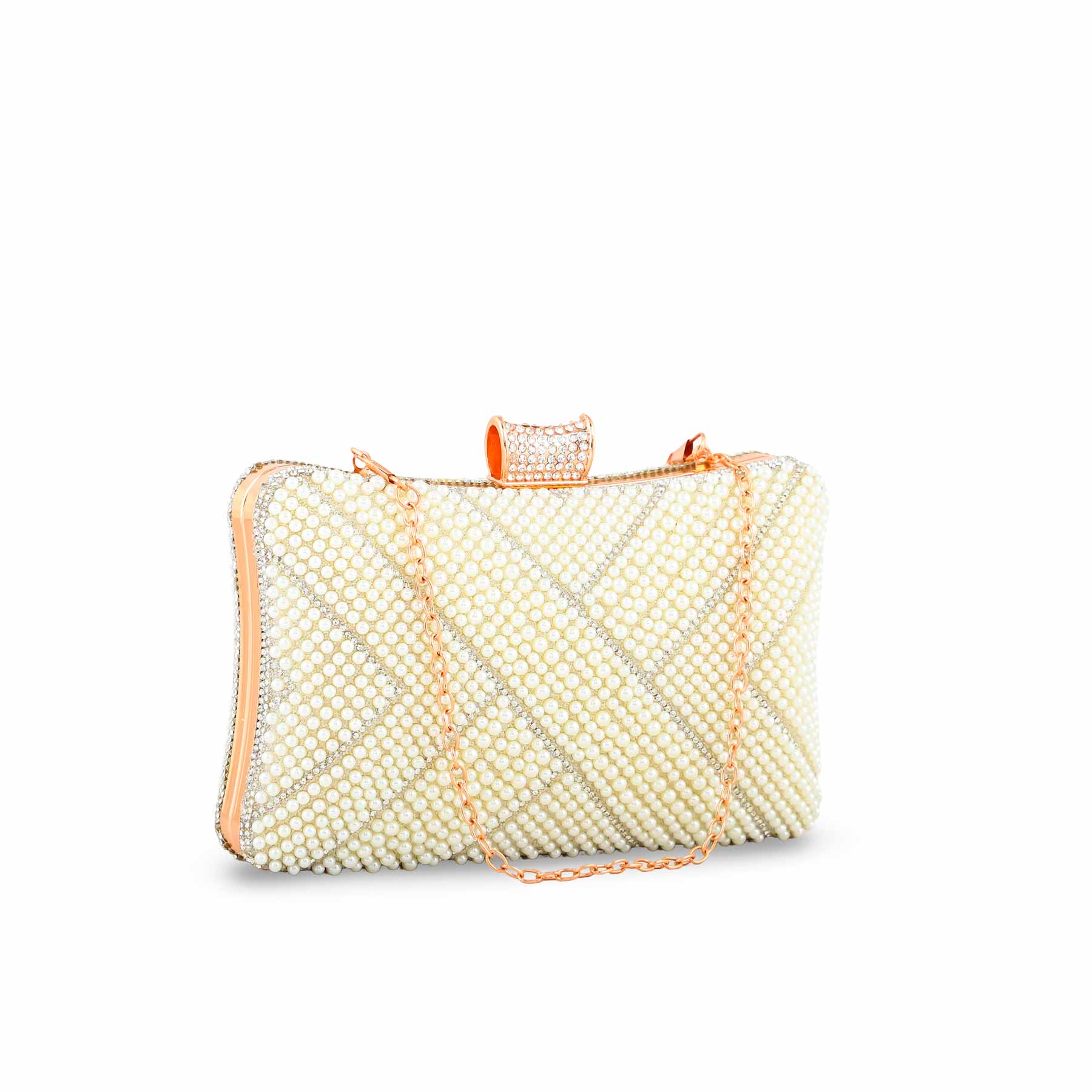Beige Bridal Clutch P24357 - Image 3