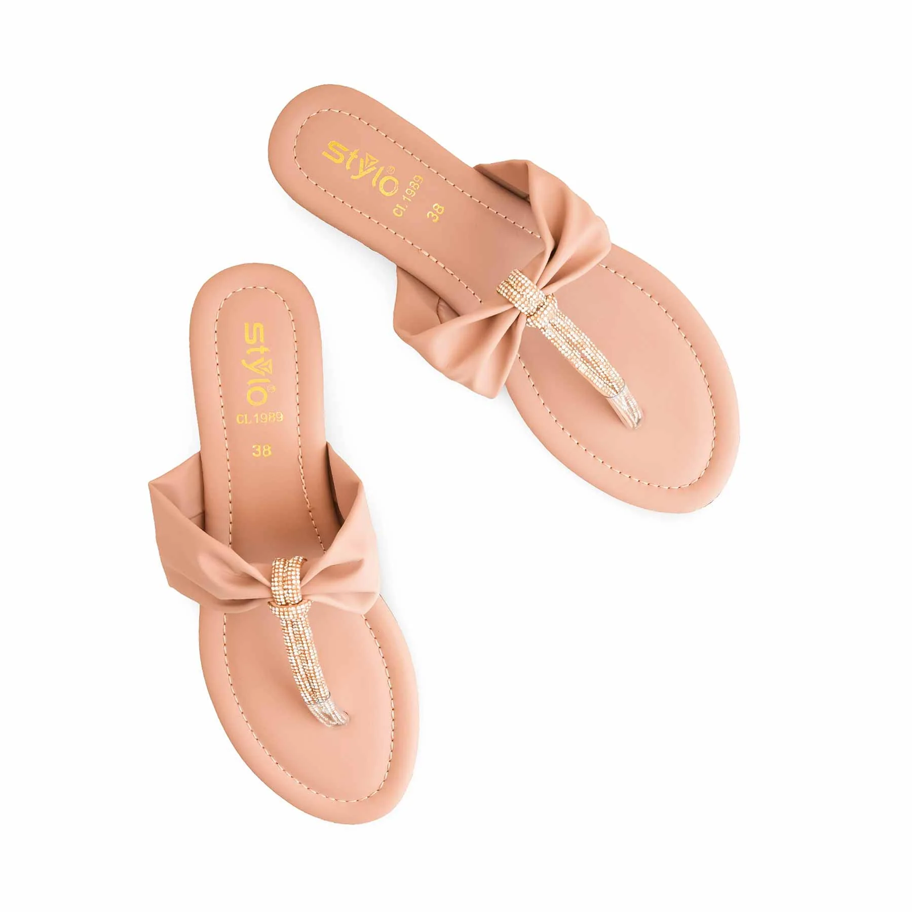 Beige Casual Chappal CL1989 - Image 5