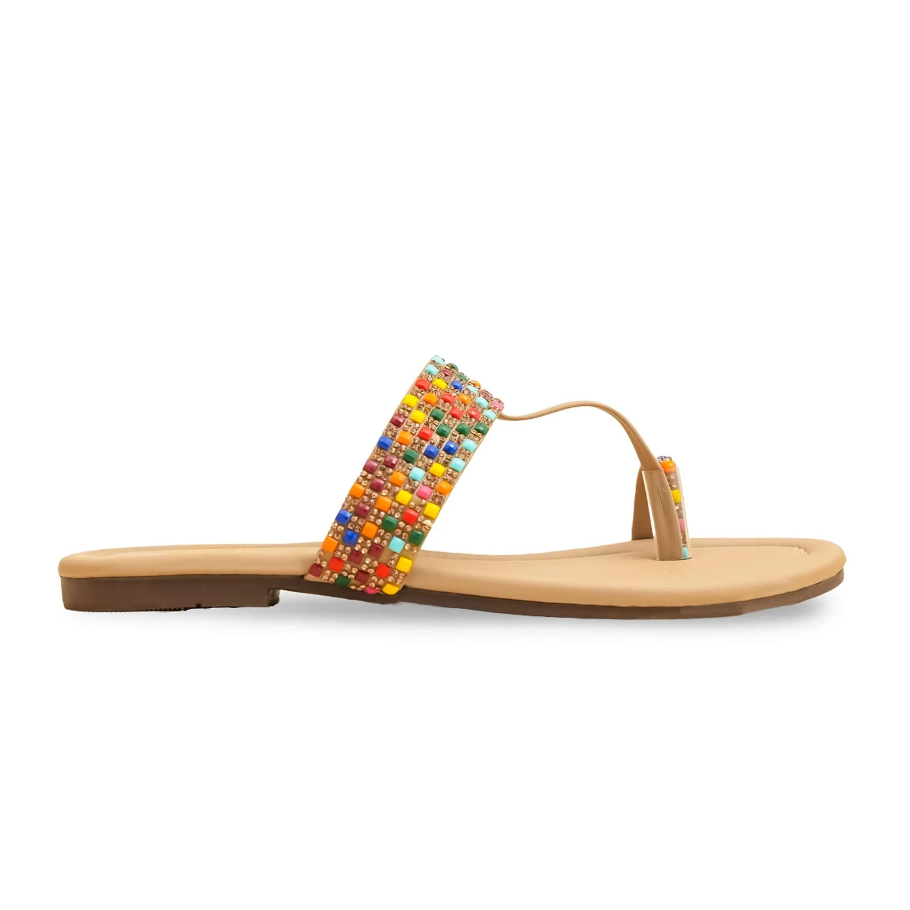 Beige Casual Chappal CL2105 - Image 2