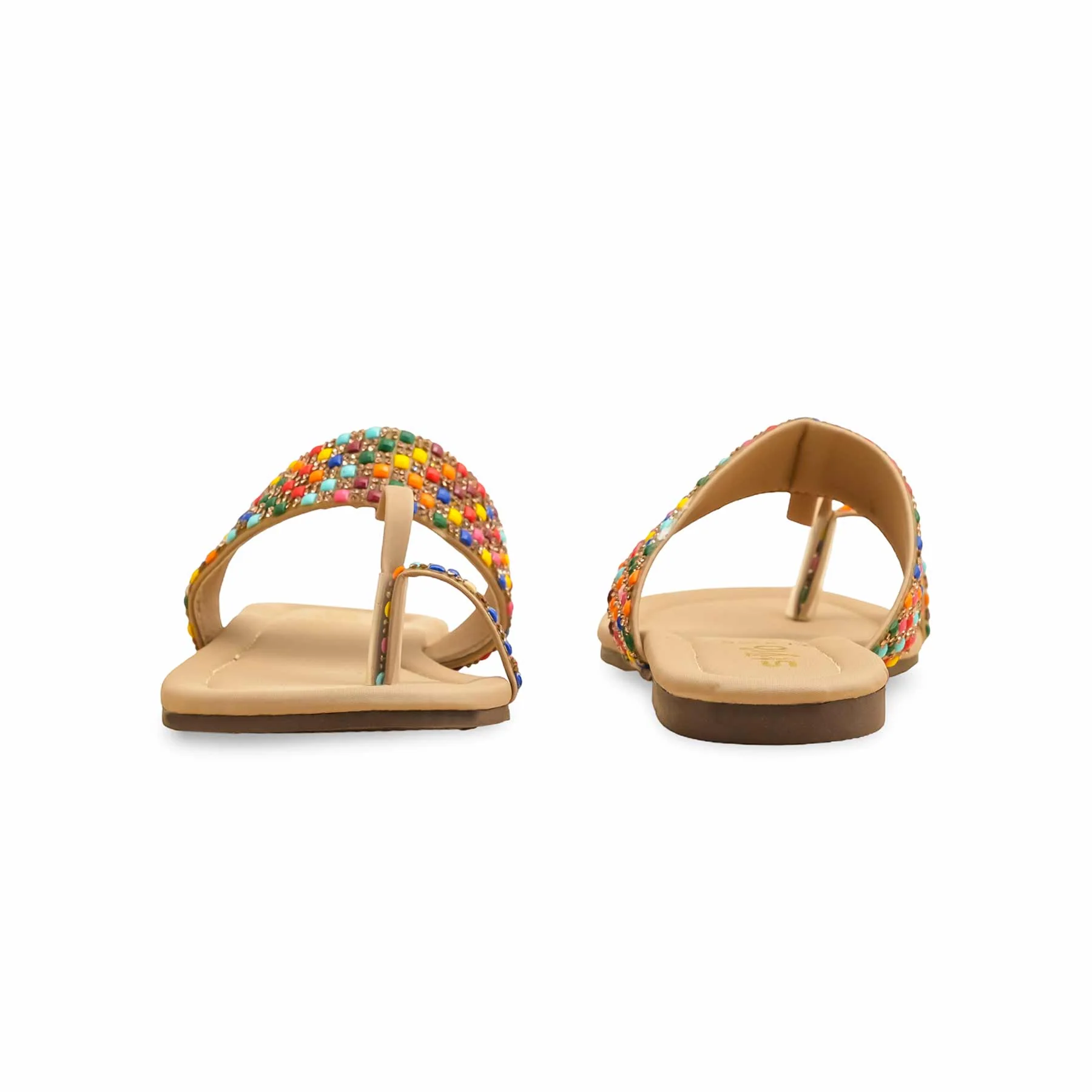 Beige Casual Chappal CL2105 - Image 4