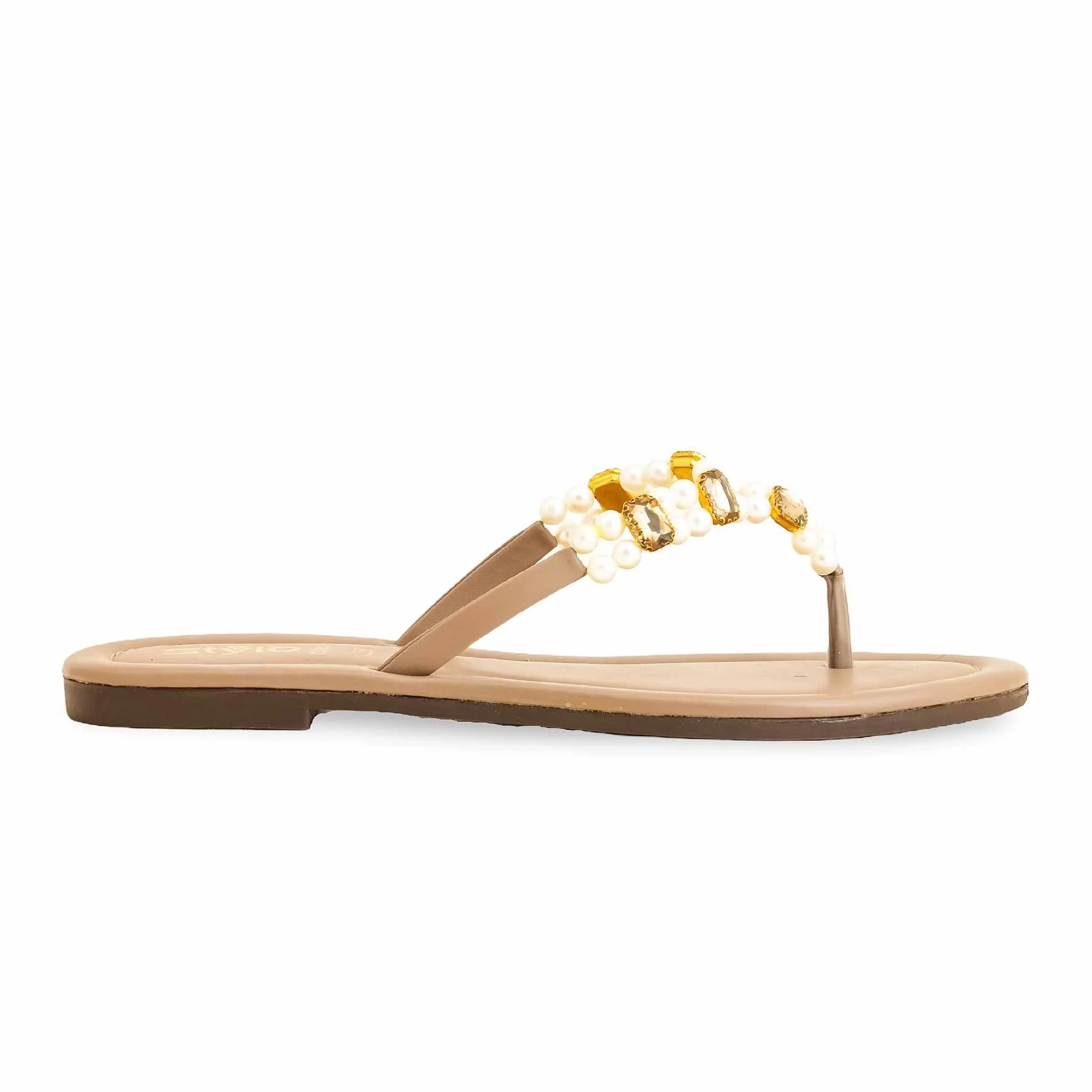 Beige Casual Chappal For Ladies CL2000 - Image 2