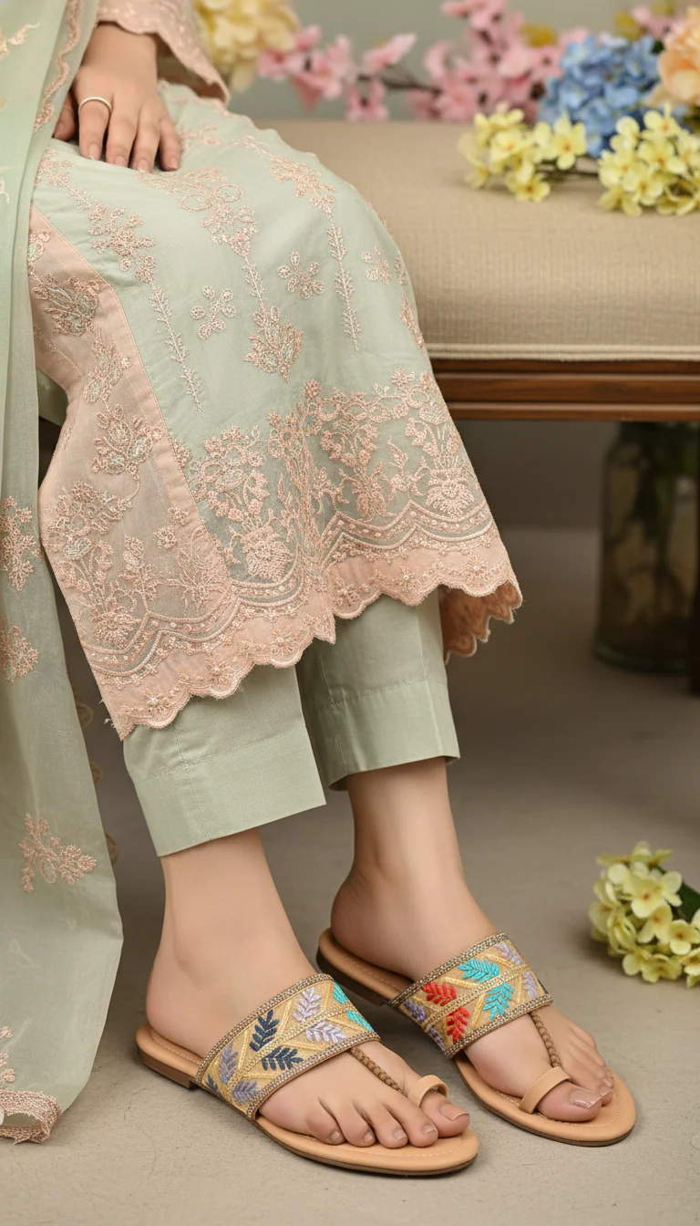 Beige Casual Chappal For Ladies CL2262