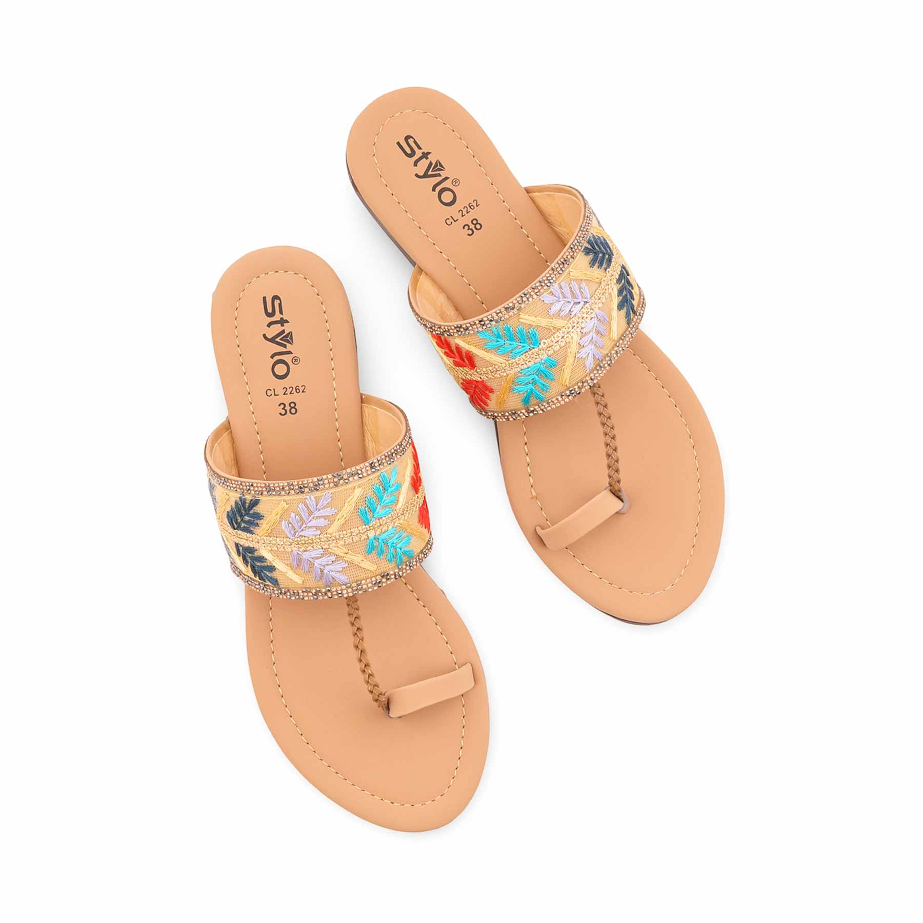 Beige Casual Chappal For Ladies CL2262 - Image 5