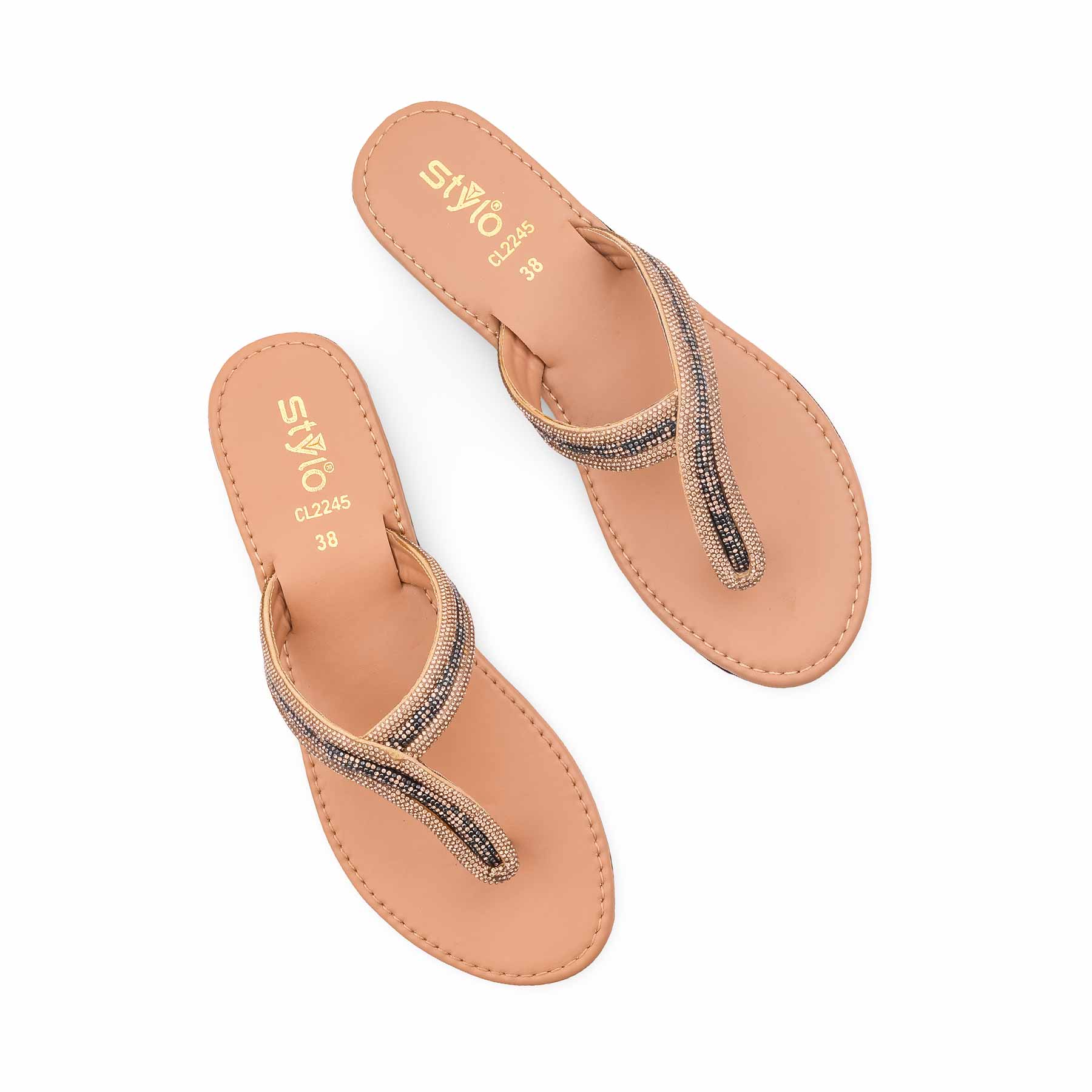 Beige Casual Chappal For Women CL2245 - Image 5