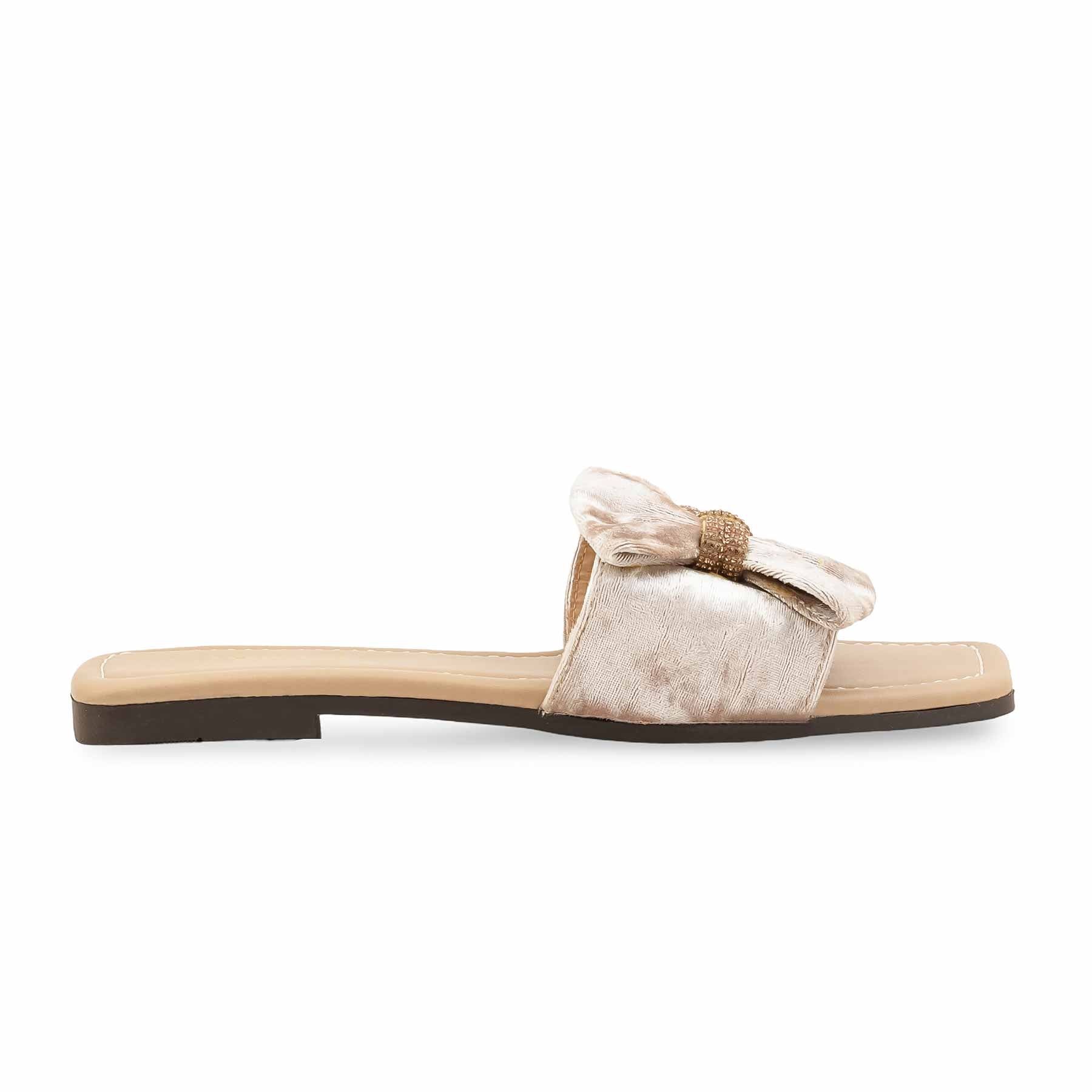 Beige Casual Chappal For Women CL2259 - Image 2