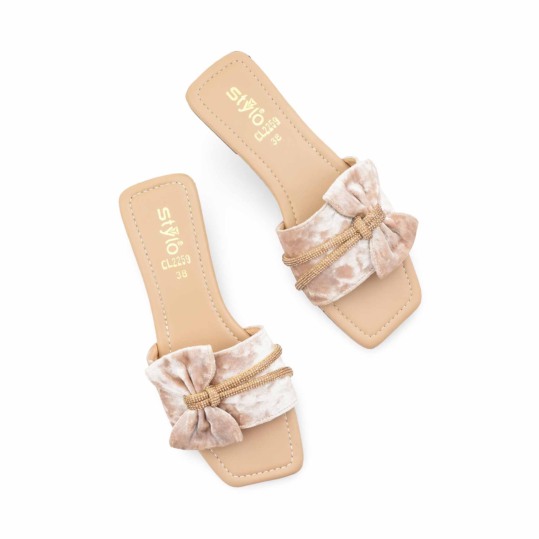 Beige Casual Chappal For Women CL2259 - Image 5
