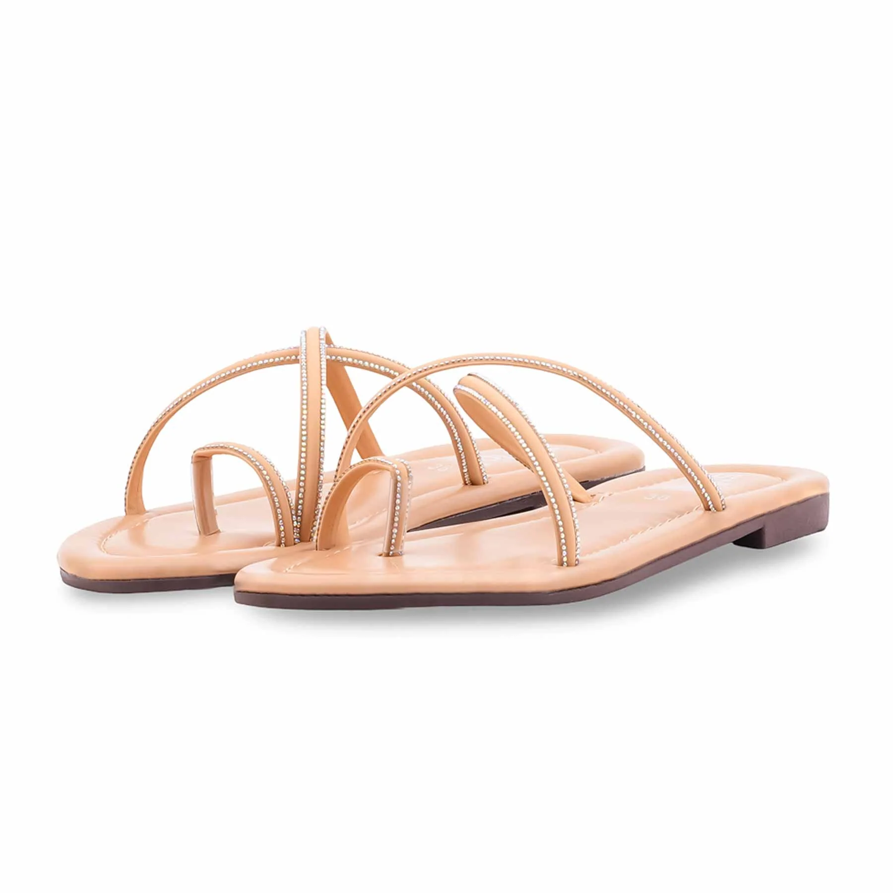 Beige Casual Chappal For Women CL2308 - Image 3