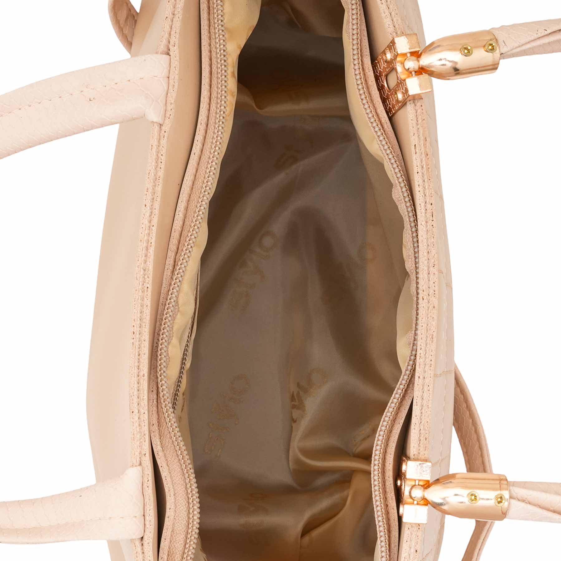 Beige Casual Hand Bag For Ladies P56247 - Image 5