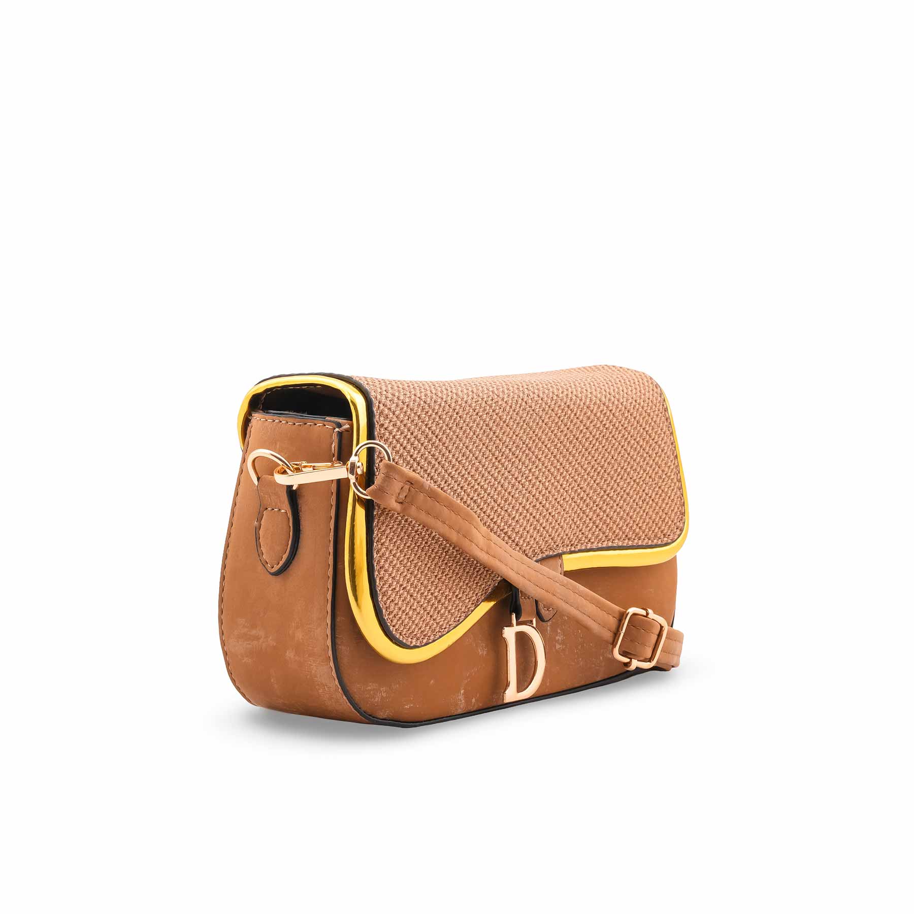 Beige Casual Pouch For Ladies P97673 - Image 3