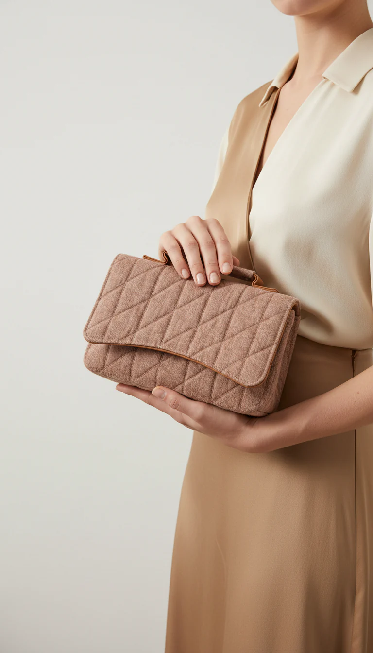 Beige Casual Pouch For Ladies P97677