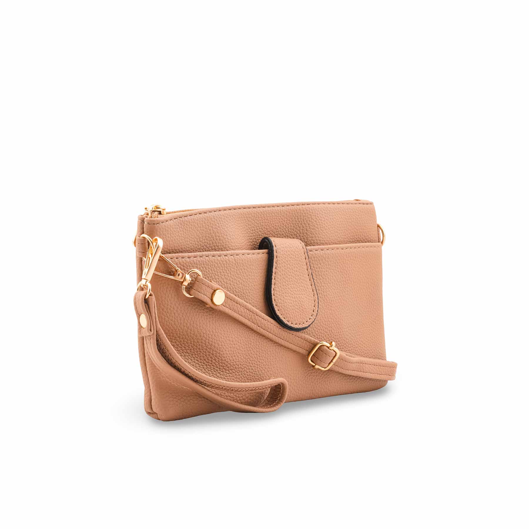 Beige Casual Pouch For Ladies P97689 - Image 3