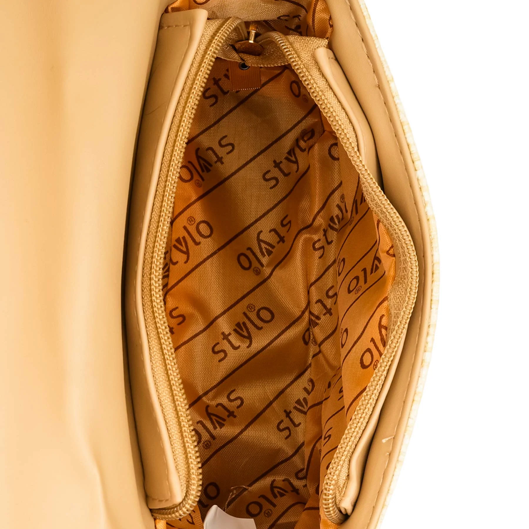 Beige Casual Pouch For Women P97609 - Image 6