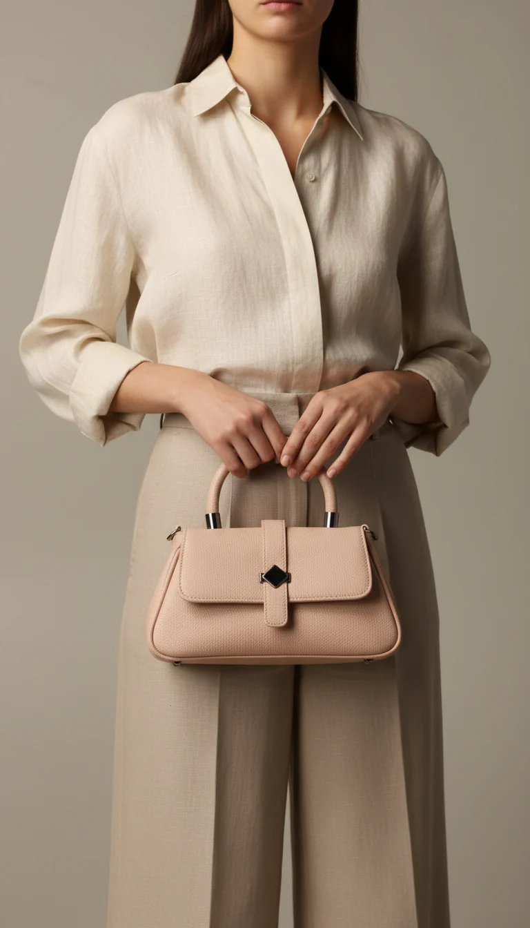 Beige Casual Pouch For Women P97662