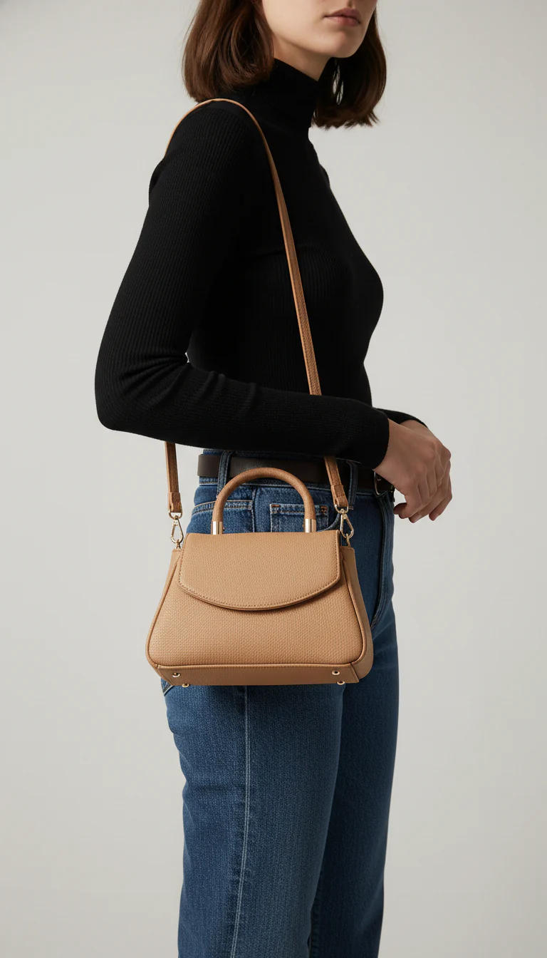 Beige Casual Pouch For Women P97663