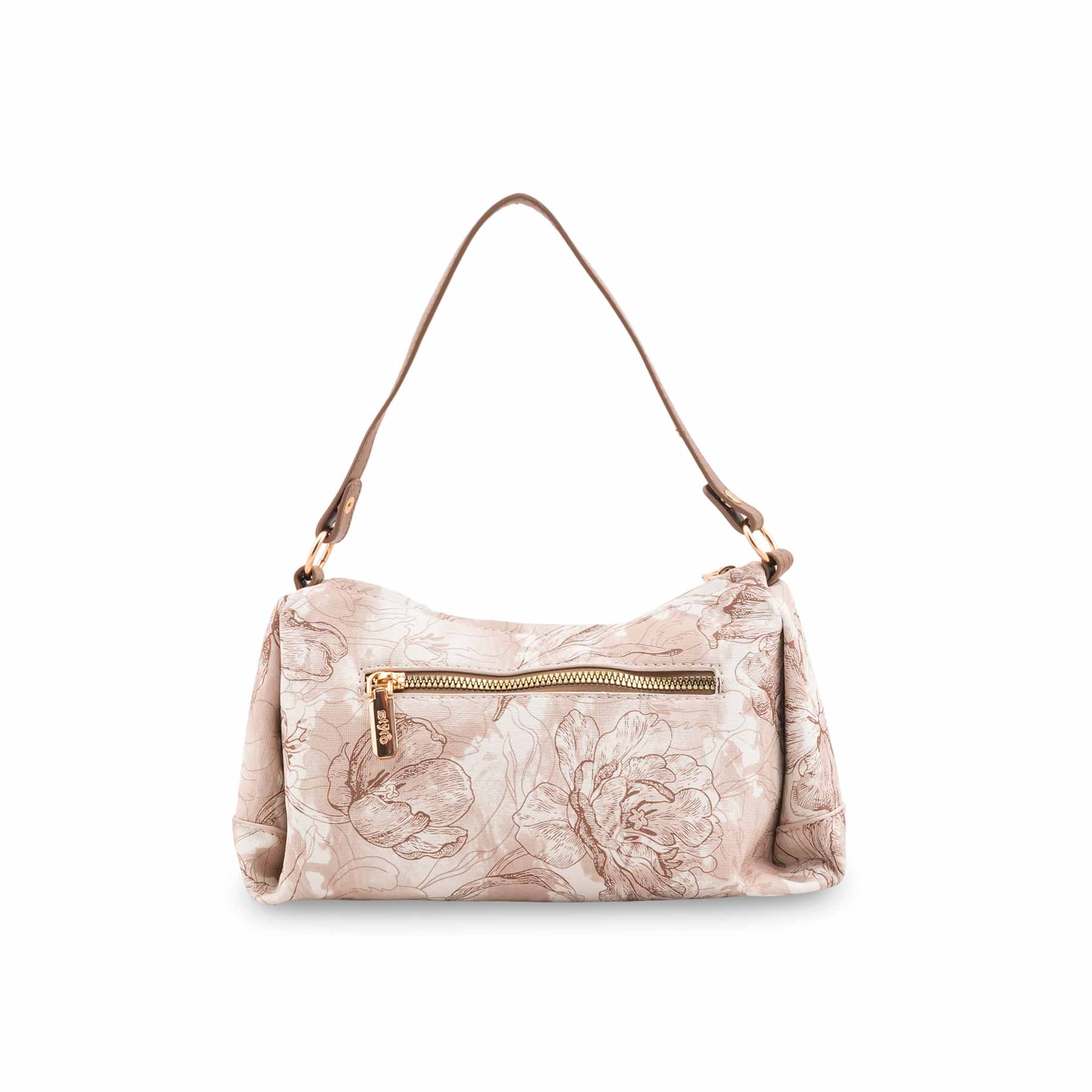 Beige Casual Pouch For Women P97667 - Image 4