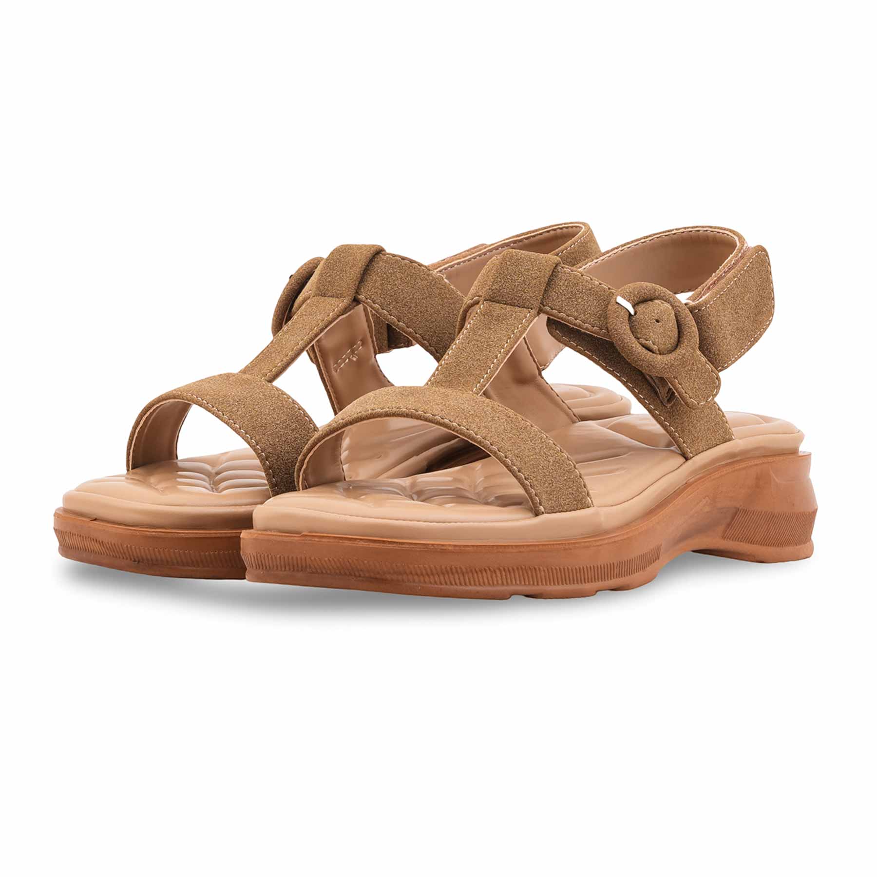 Beige Casual Sandal For Women CL5578 - Image 3
