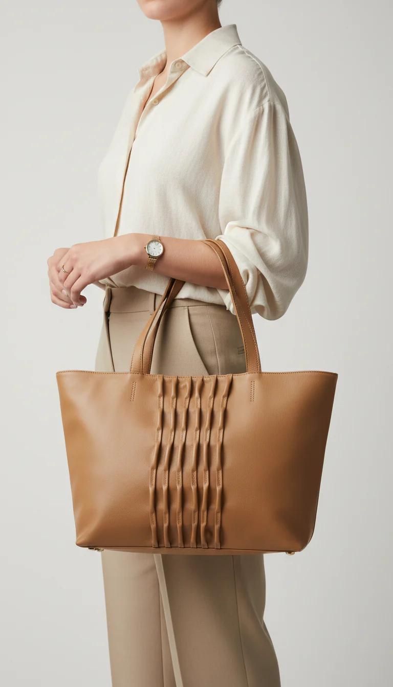 Beige Casual Shoulder Bag For Women P55822