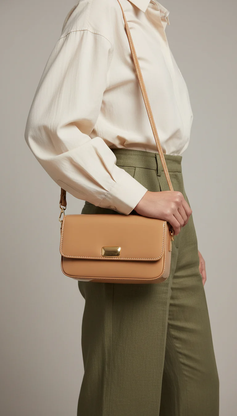 Beige Casual Shoulder Bag For Women P56269