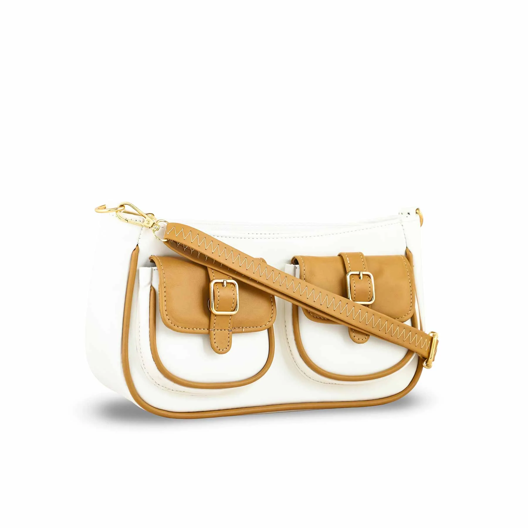 Beige Casual Shoulder Bag P55693 - Image 3