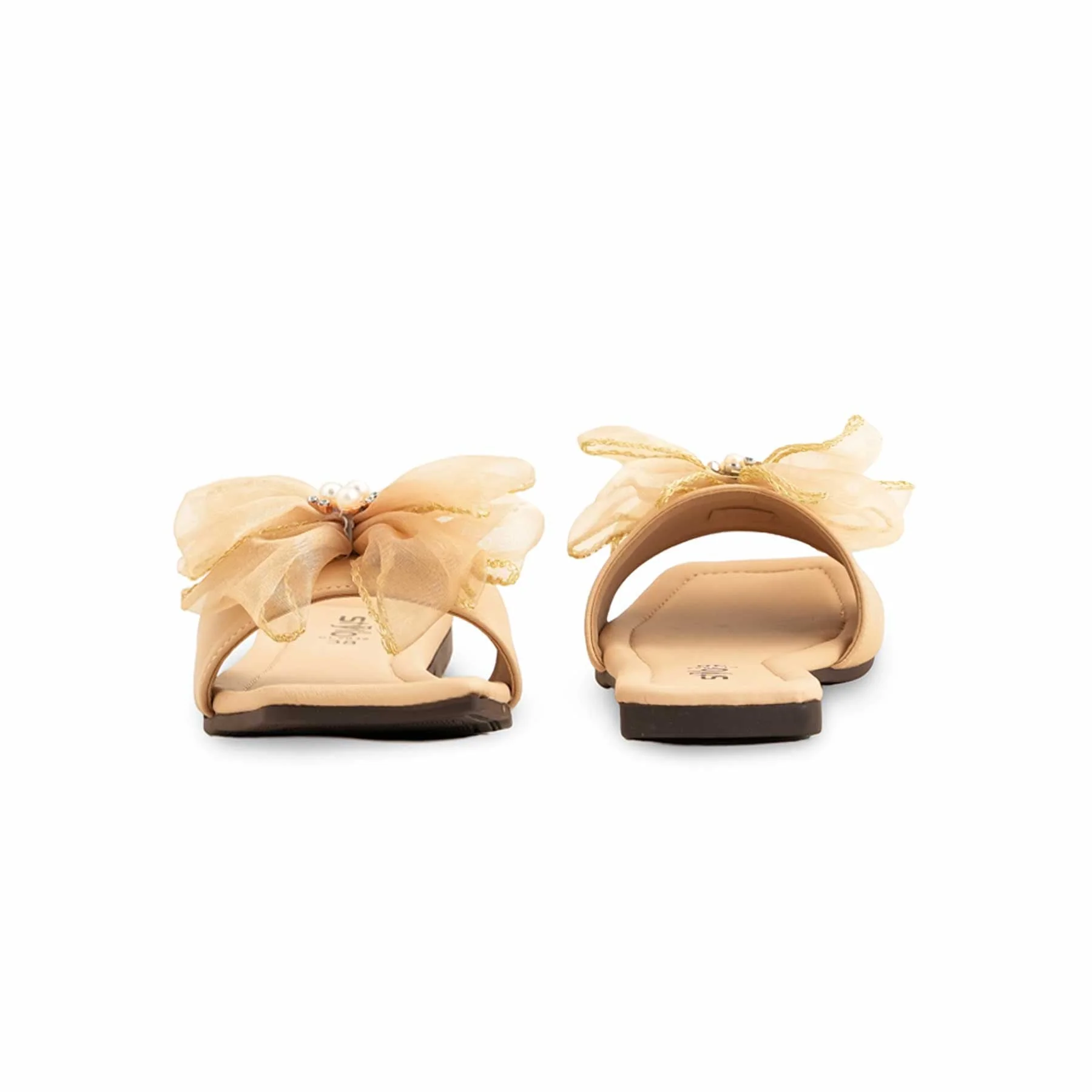 Beige Casual Slipper For Ladies Cl2032 - Image 4