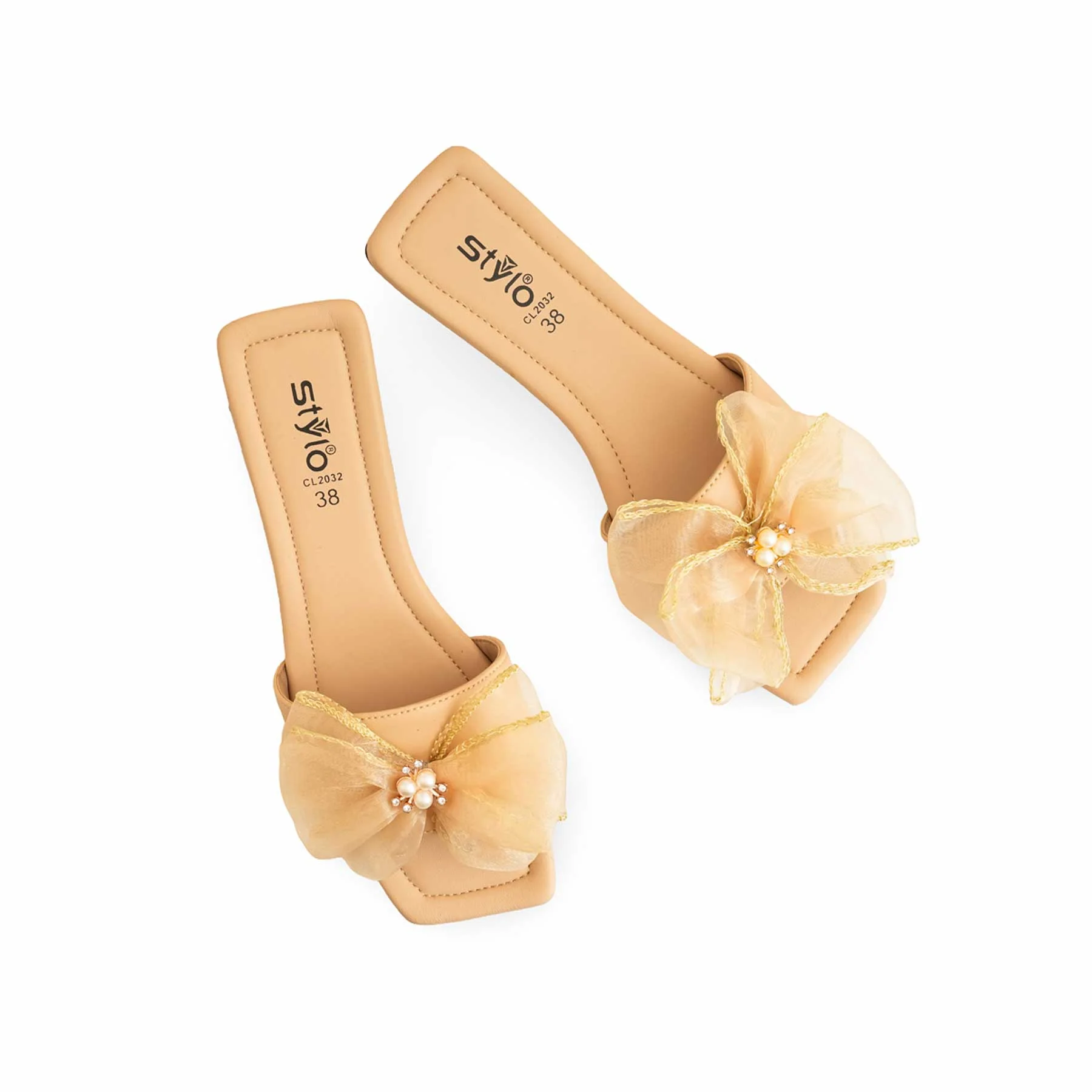 Beige Casual Slipper For Ladies Cl2032 - Image 5