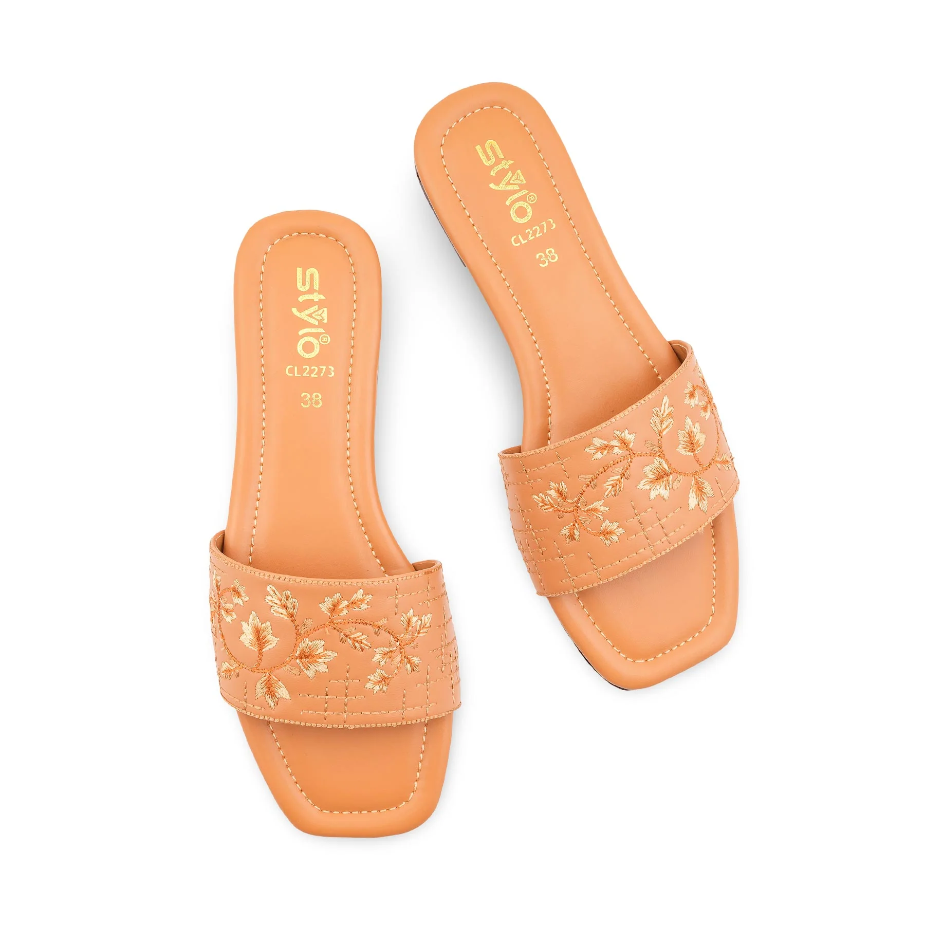 Beige Casual Slipper For Ladies CL2273 - Image 5