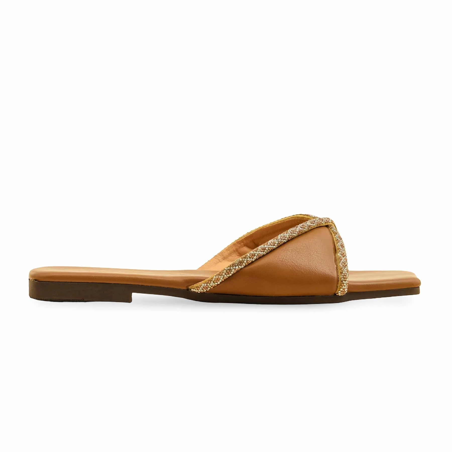 Beige Casual Slipper For Women CL2065 - Image 2