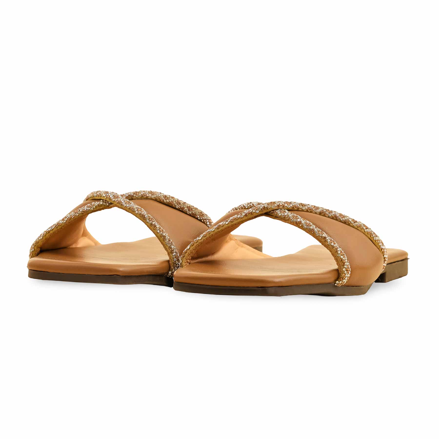 Beige Casual Slipper For Women CL2065 - Image 3